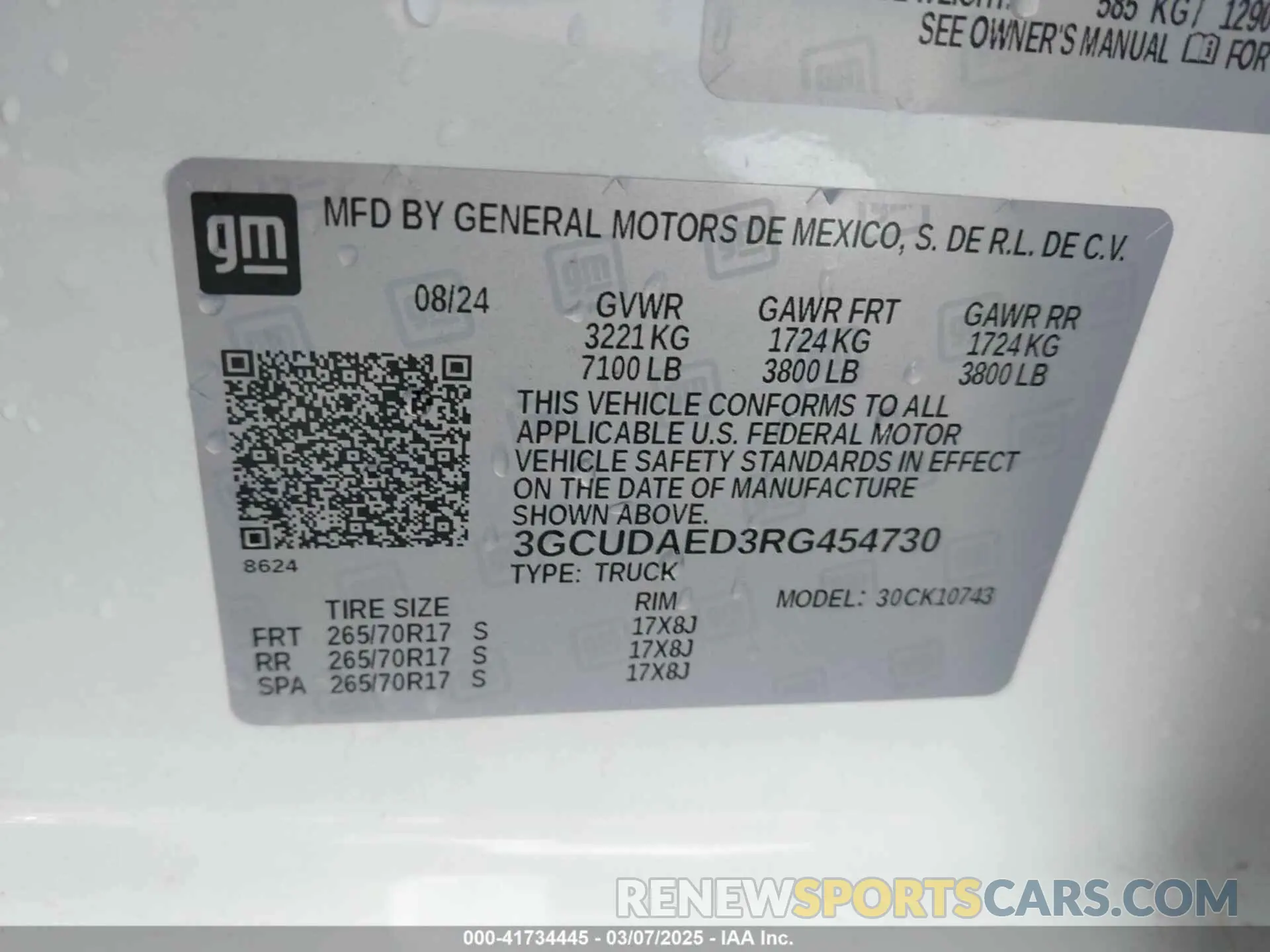 9 Photograph of a damaged car 3GCUDAED3RG454730 CHEVROLET SILVERADO 1500 2024