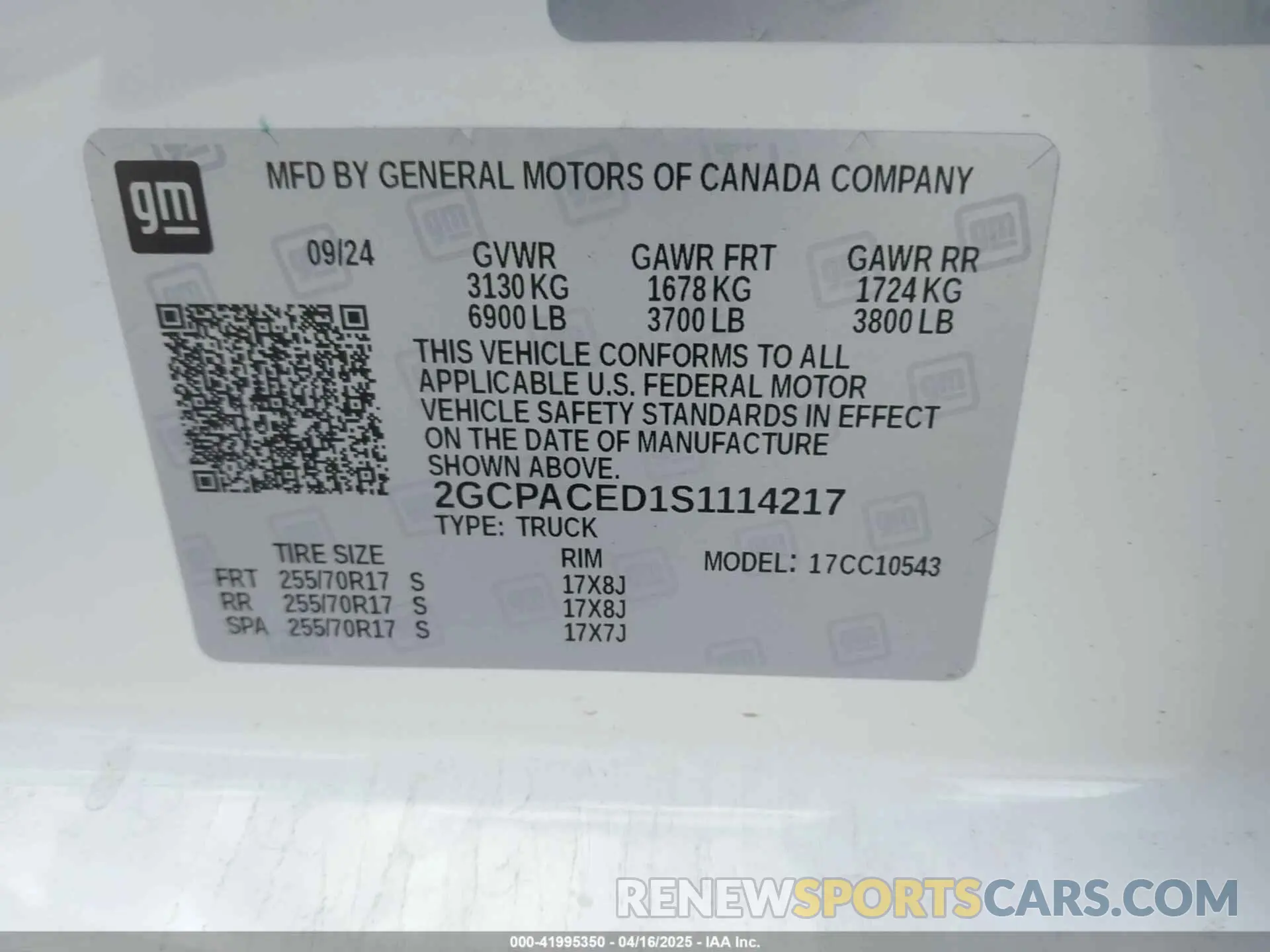 9 Photograph of a damaged car 2GCPACED1S1114217 CHEVROLET SILVERADO 1500 2025
