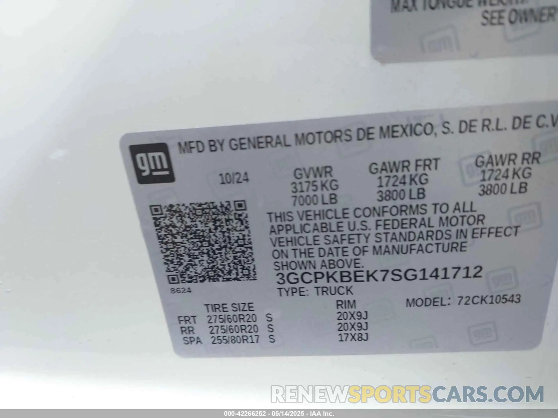 9 Photograph of a damaged car 3GCPKBEK7SG141712 CHEVROLET SILVERADO 1500 2025