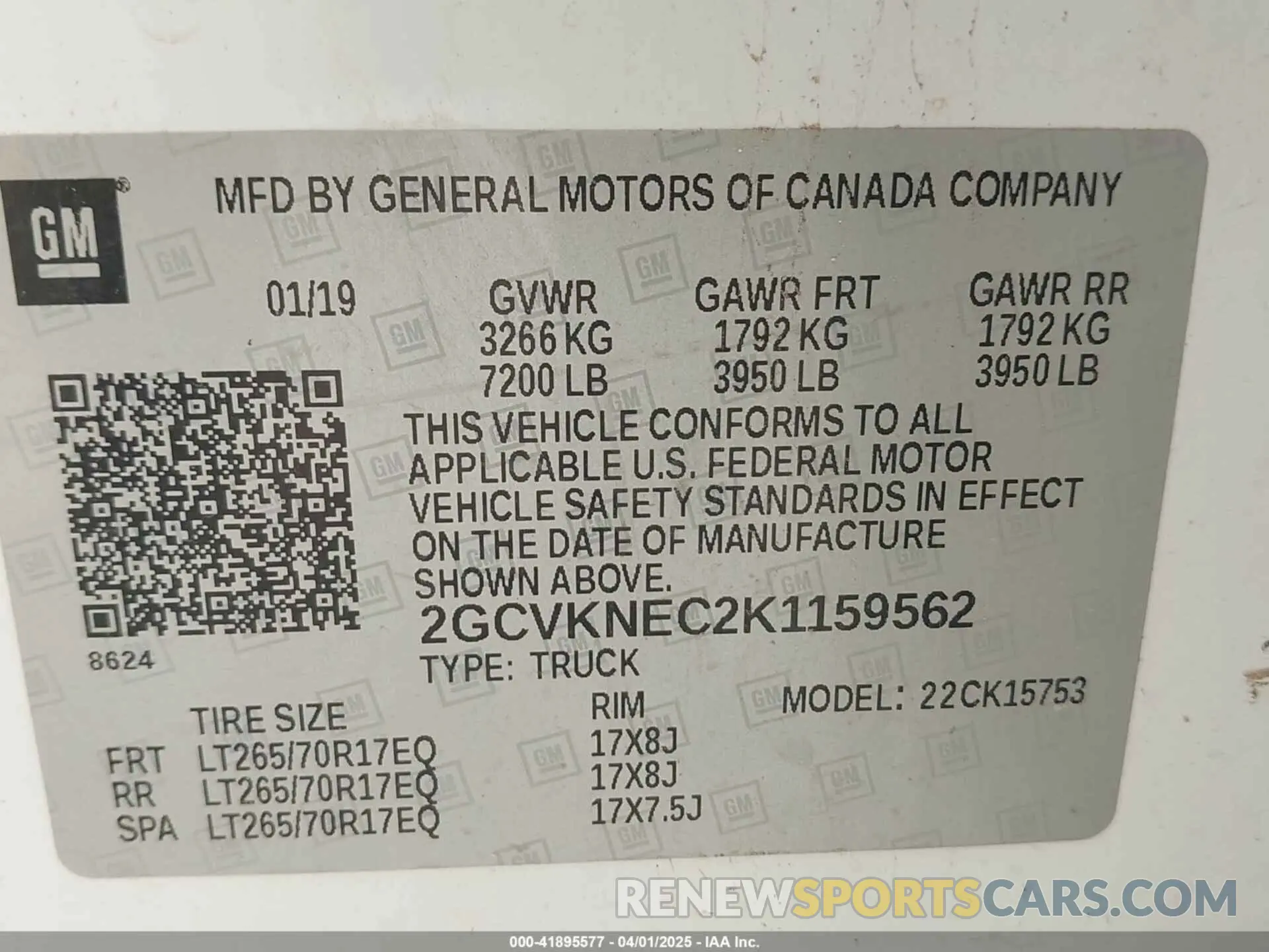 9 Photograph of a damaged car 2GCVKNEC2K1159562 CHEVROLET SILVERADO 1500 LD 2019