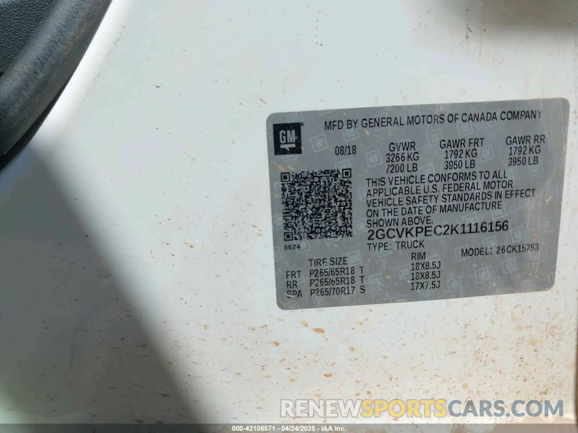 9 Photograph of a damaged car 2GCVKPEC2K1116156 CHEVROLET SILVERADO 1500 LD 2019