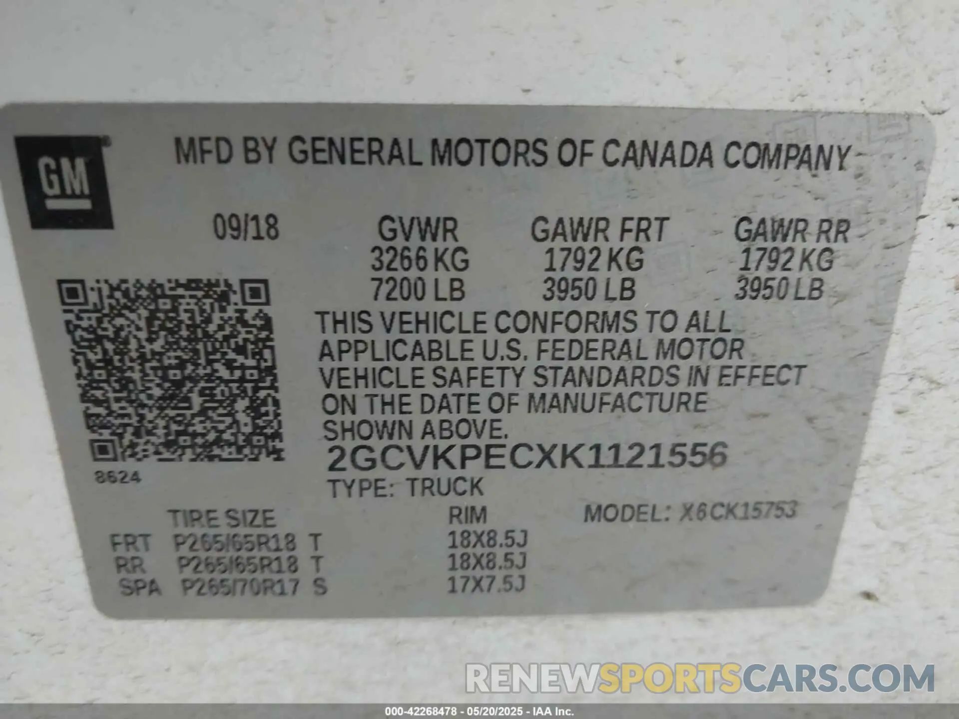 9 Фотография поврежденного автомобиля 2GCVKPECXK1121556 CHEVROLET SILVERADO 1500 LD 2019