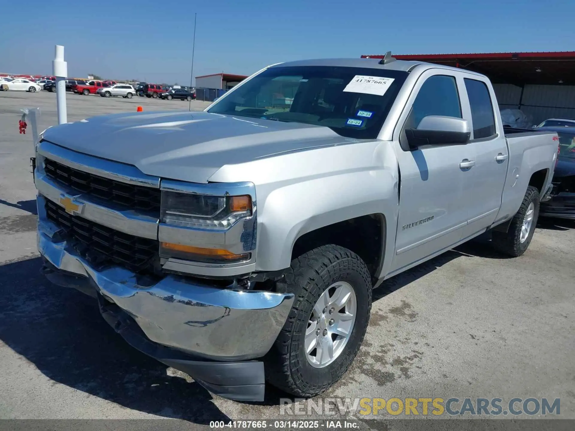 2 Photograph of a damaged car 2GCVKPECXK1143718 CHEVROLET SILVERADO 1500 LD 2019