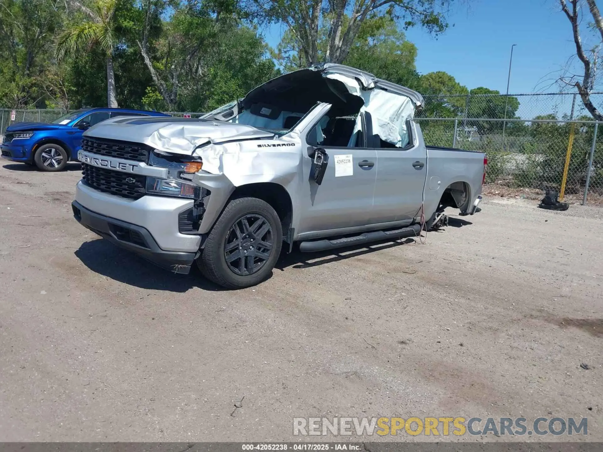 2 Photograph of a damaged car 1GCPWBEK5NZ143032 CHEVROLET SILVERADO 1500 LTD 2022