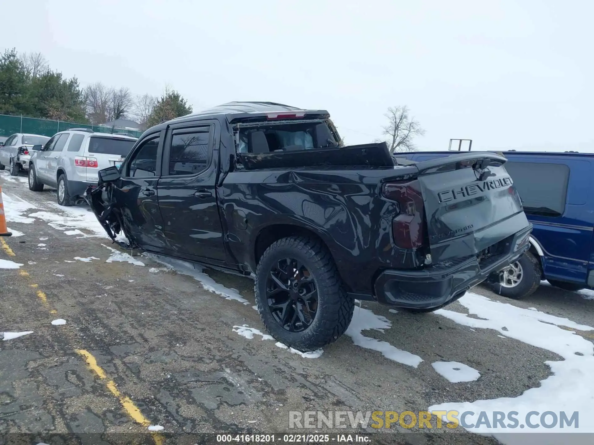 3 Photograph of a damaged car 1GCPYFEDXNZ233067 CHEVROLET SILVERADO 1500 LTD 2022