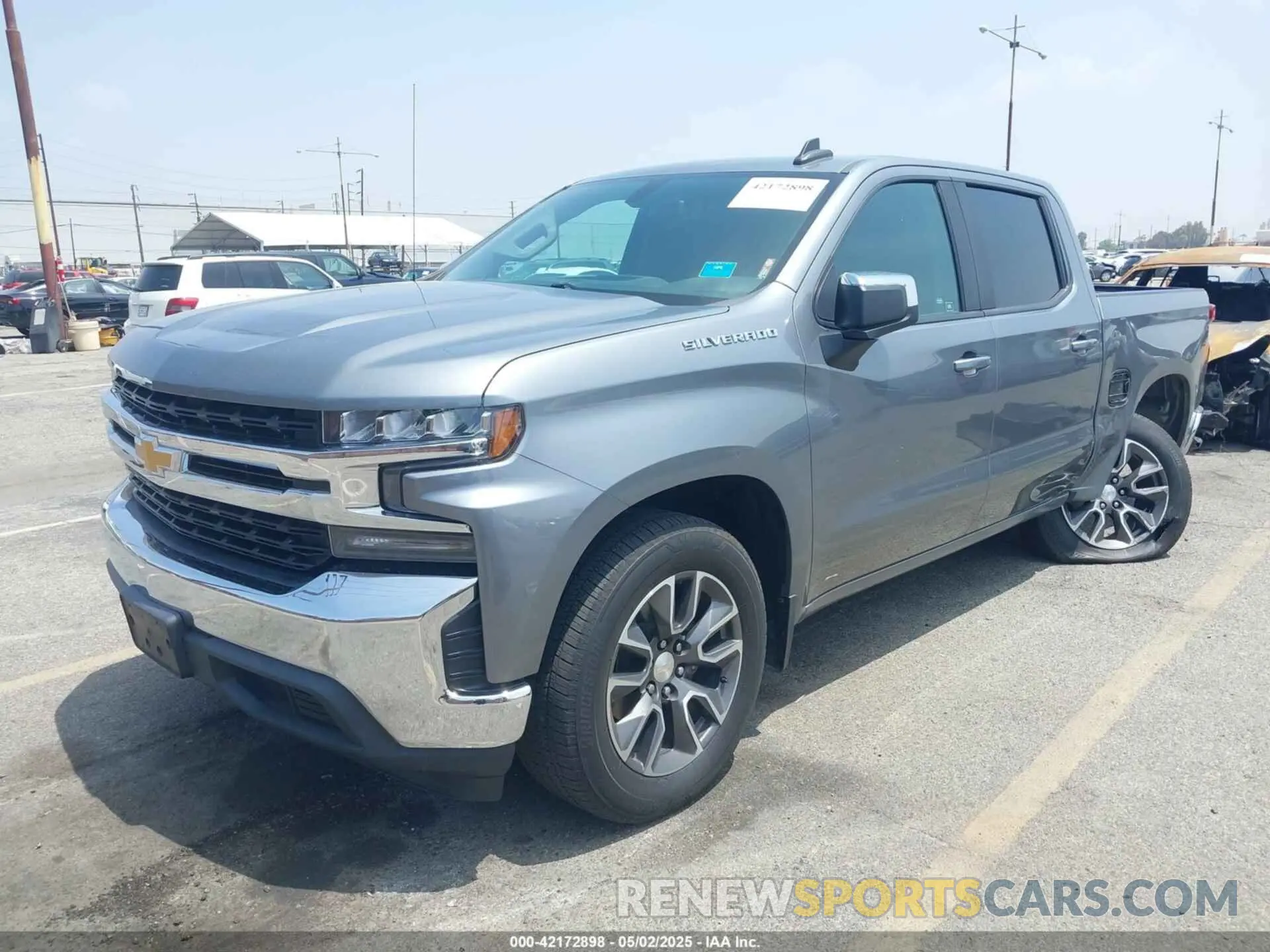 2 Photograph of a damaged car 3GCPWCED5NG129641 CHEVROLET SILVERADO 1500 LTD 2022