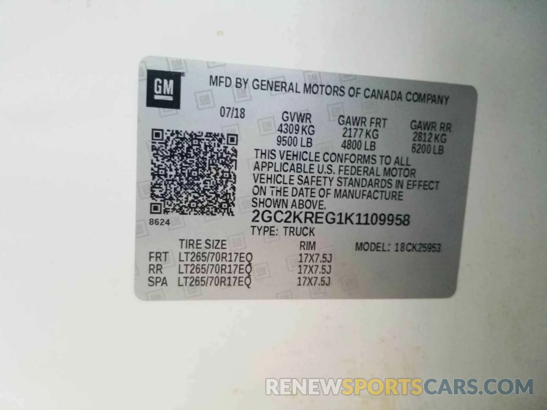 25 Photograph of a damaged car 2GC2KREG1K1109958 CHEVROLET SILVERADO 2019