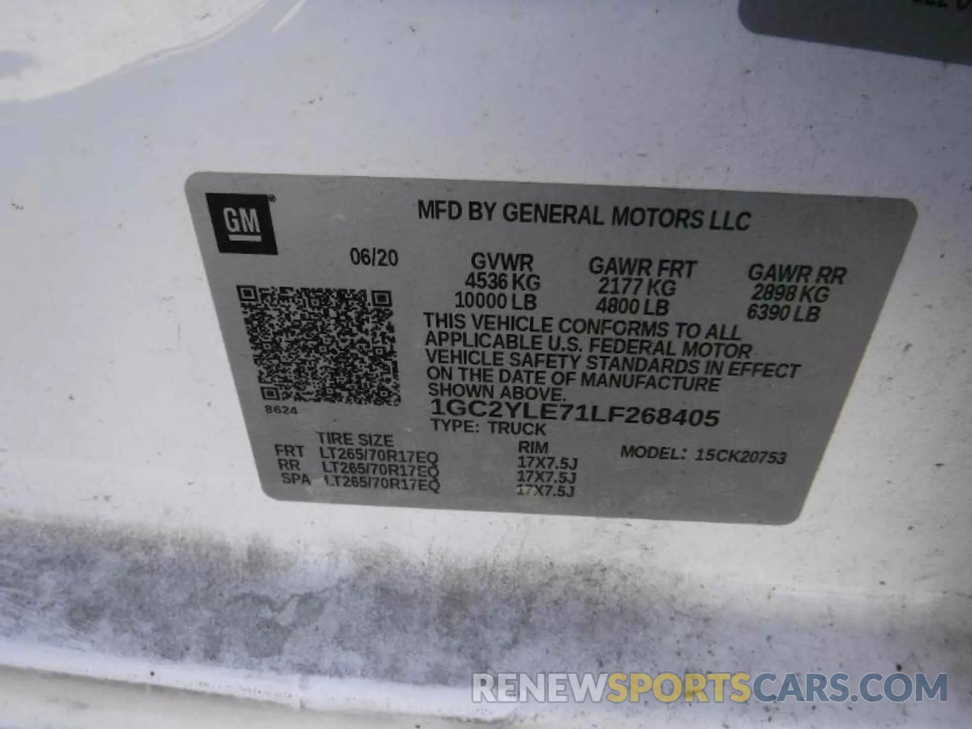 13 Фотография поврежденного автомобиля 1GC2YLE71LF268405 CHEVROLET SILVERADO 2020