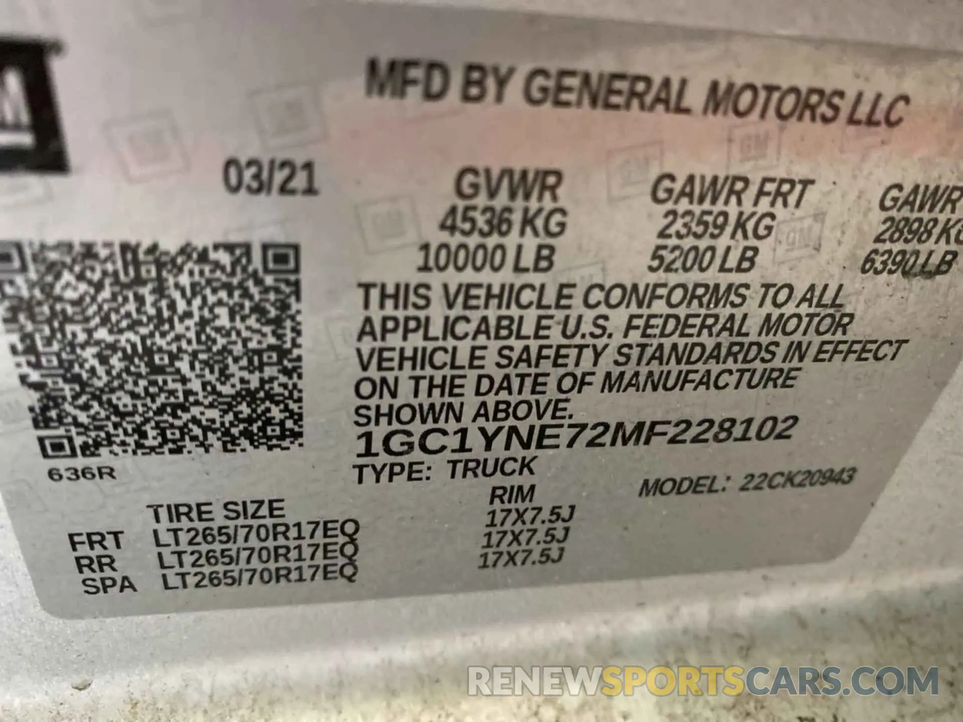 13 Photograph of a damaged car 1GC1YNE72MF228102 CHEVROLET SILVERADO 2021
