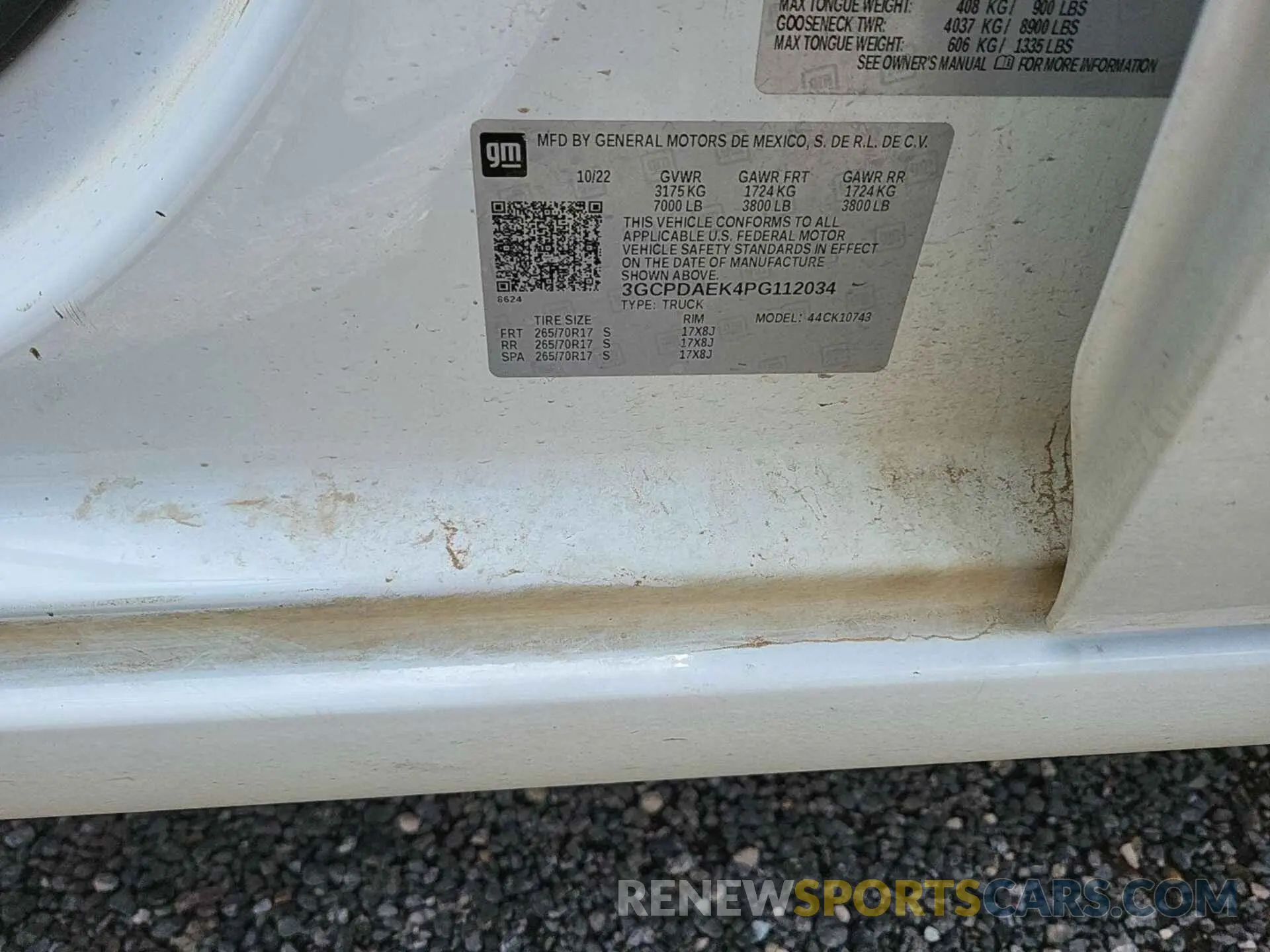 22 Photograph of a damaged car 3GCPDAEK4PG112034 CHEVROLET SILVERADO 2023