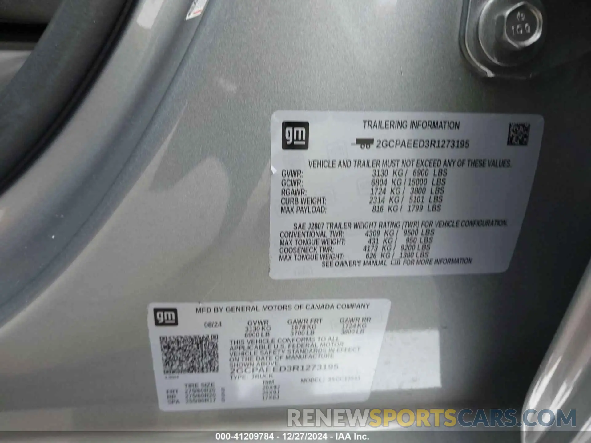 9 Фотография поврежденного автомобиля 2GCPAEED3R1273195 CHEVROLET SILVERADO 2024