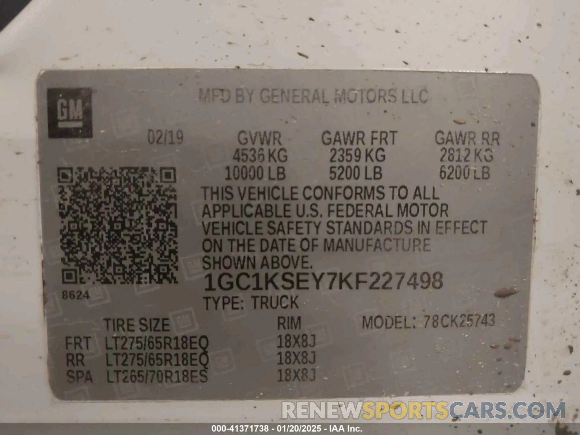 9 Photograph of a damaged car 1GC1KSEY7KF227498 CHEVROLET SILVERADO 2500HD 2019