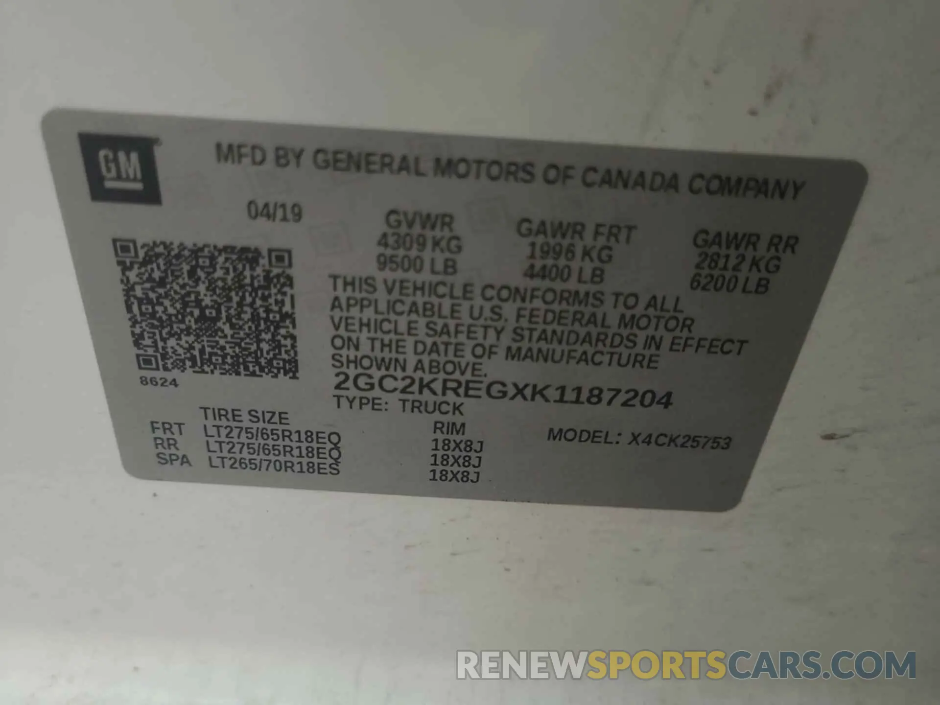 12 Photograph of a damaged car 2GC2KREGXK1187204 CHEVROLET SILVERADO 2500HD 2019