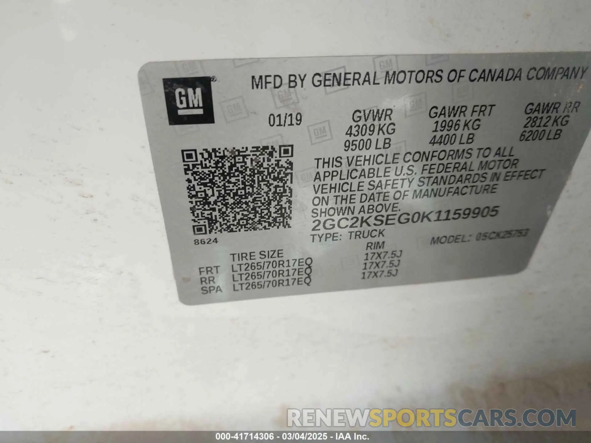 9 Photograph of a damaged car 2GC2KSEG0K1159905 CHEVROLET SILVERADO 2500HD 2019