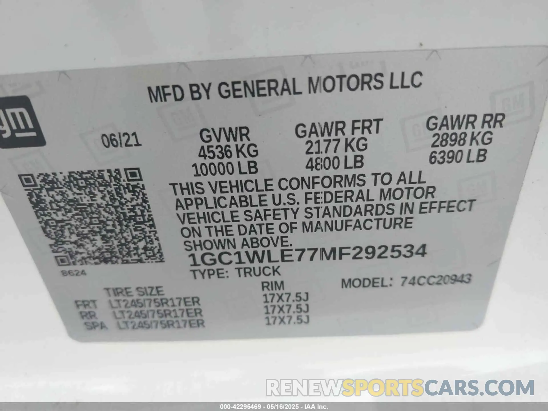 9 Photograph of a damaged car 1GC1WLE77MF292534 CHEVROLET SILVERADO 2500HD 2021