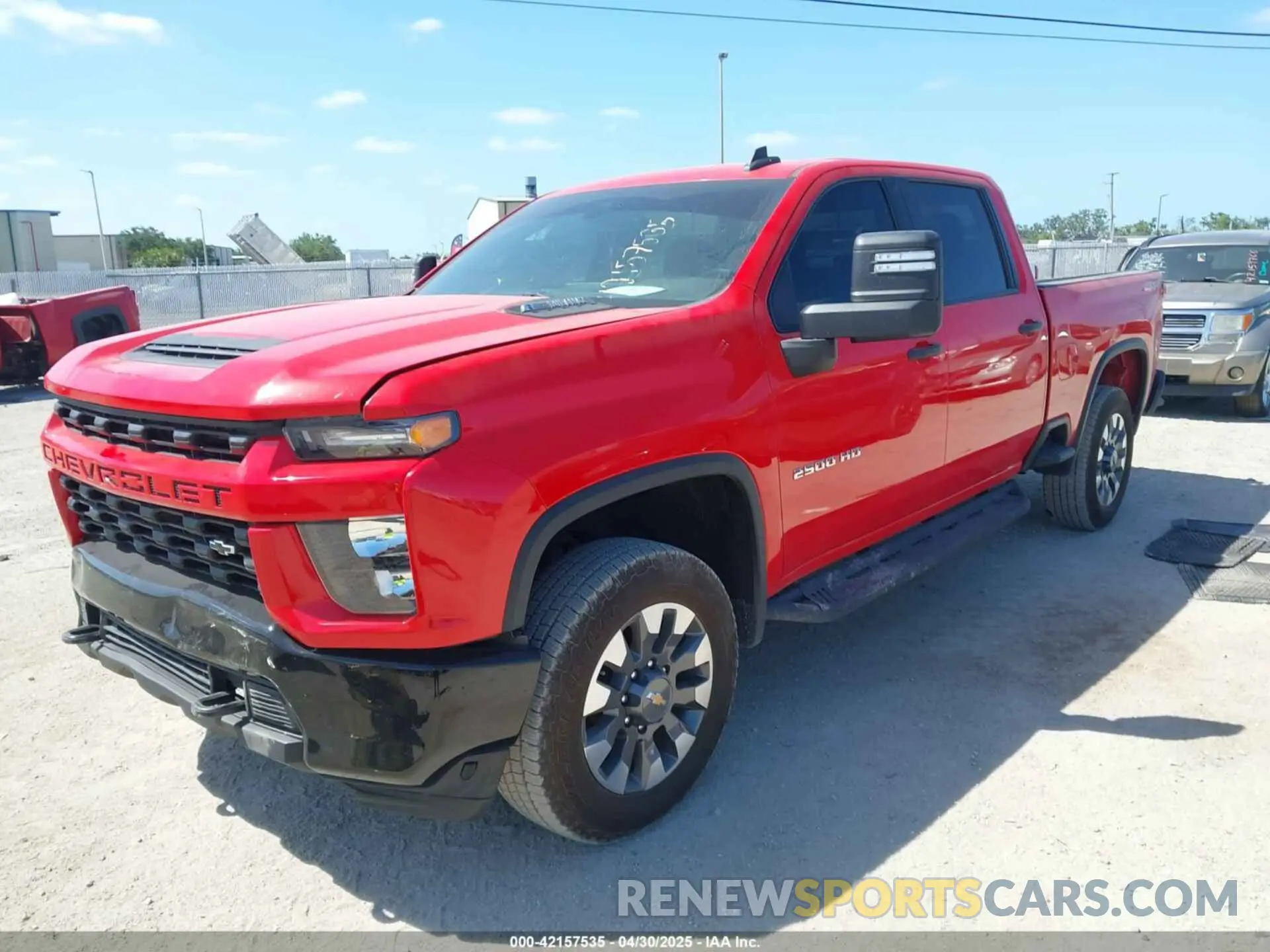 2 Photograph of a damaged car 1GC1YMEY1MF249025 CHEVROLET SILVERADO 2500HD 2021