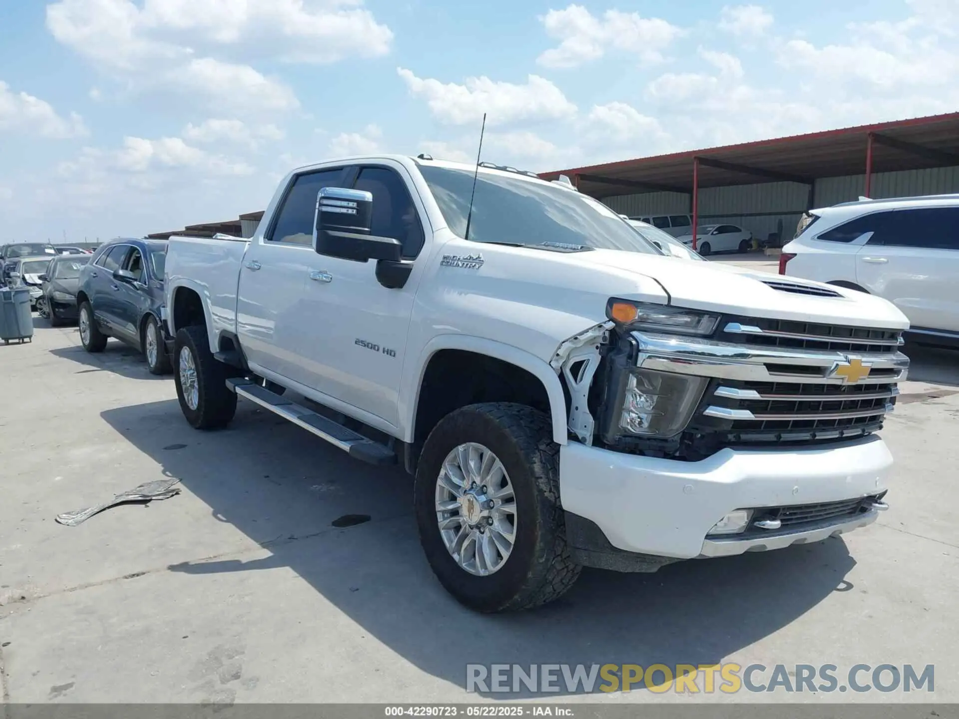 1 Photograph of a damaged car 1GC4YREY1MF242957 CHEVROLET SILVERADO 2500HD 2021