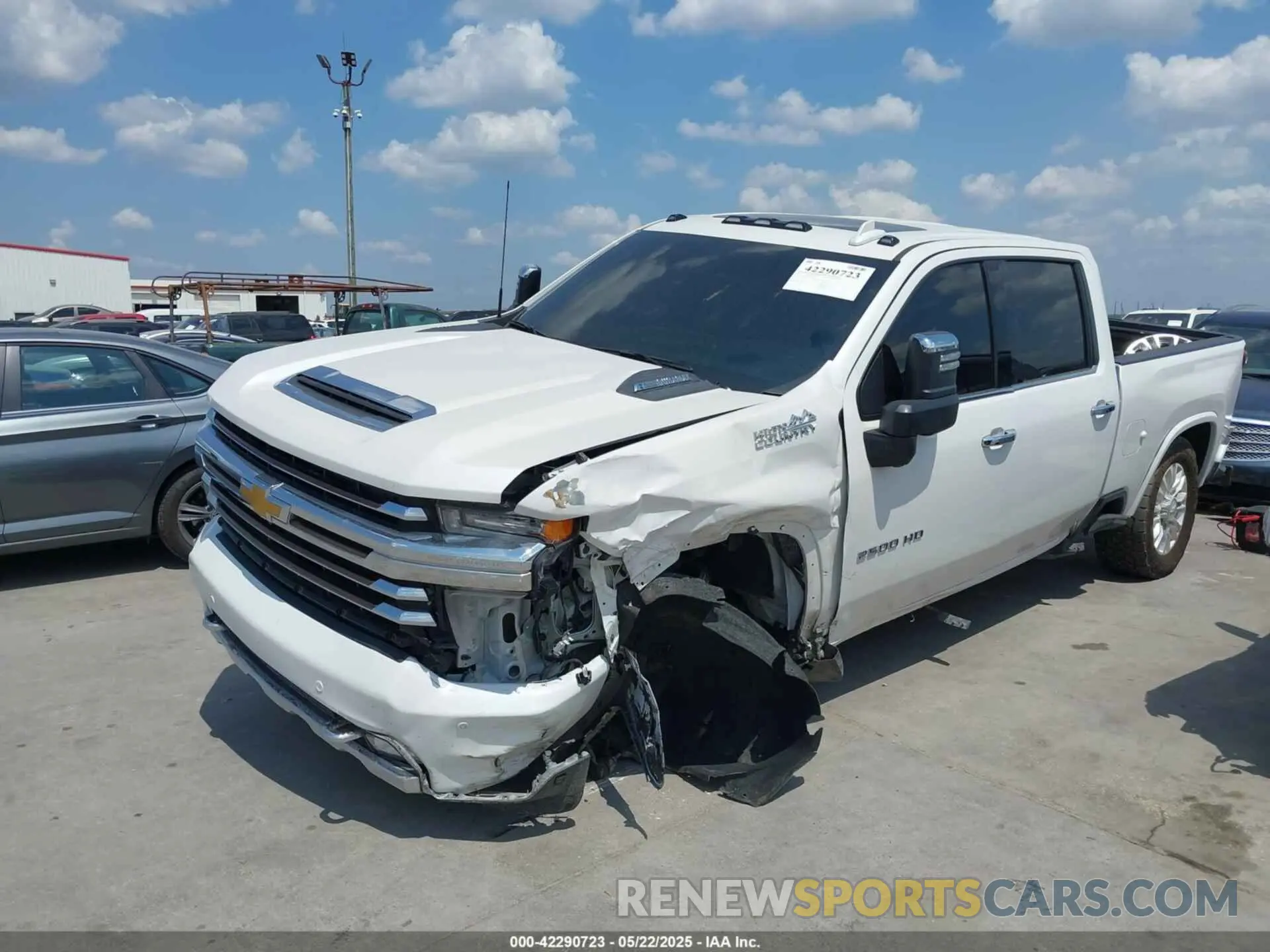 2 Photograph of a damaged car 1GC4YREY1MF242957 CHEVROLET SILVERADO 2500HD 2021