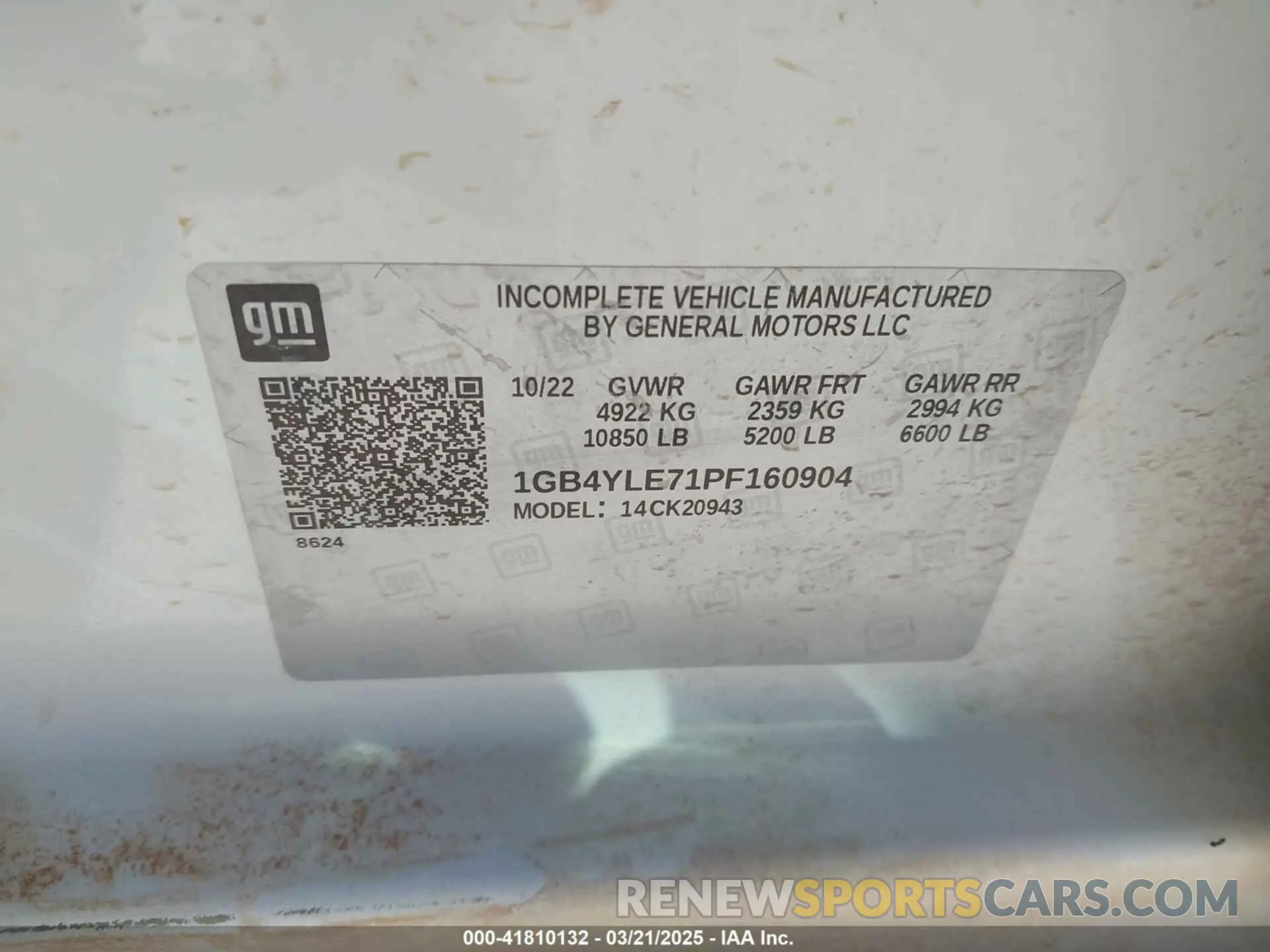8 Photograph of a damaged car 1GB4YLE71PF160904 CHEVROLET SILVERADO 2500HD 2023