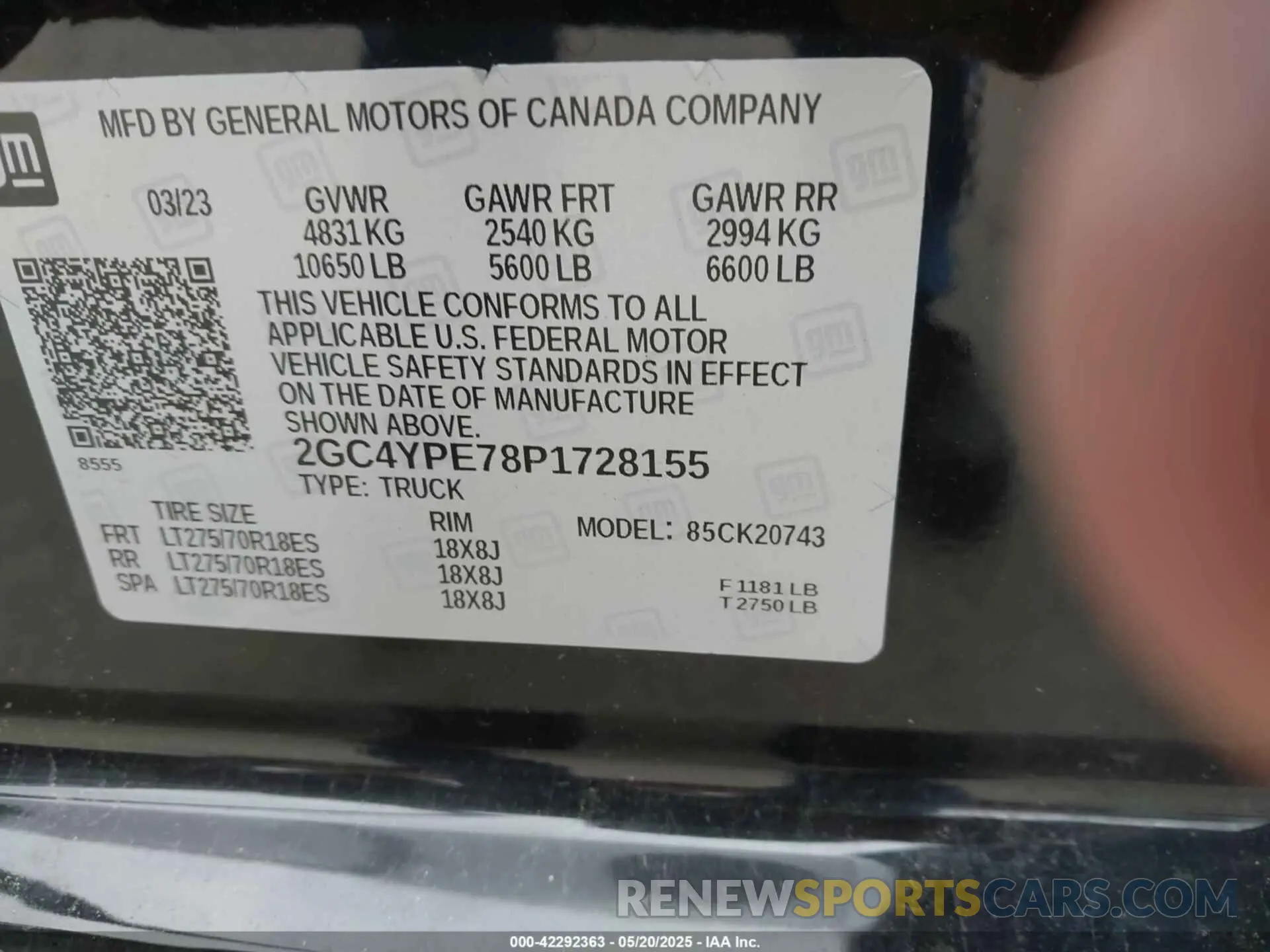 8 Photograph of a damaged car 2GC4YPE78P1728155 CHEVROLET SILVERADO 2500HD 2023