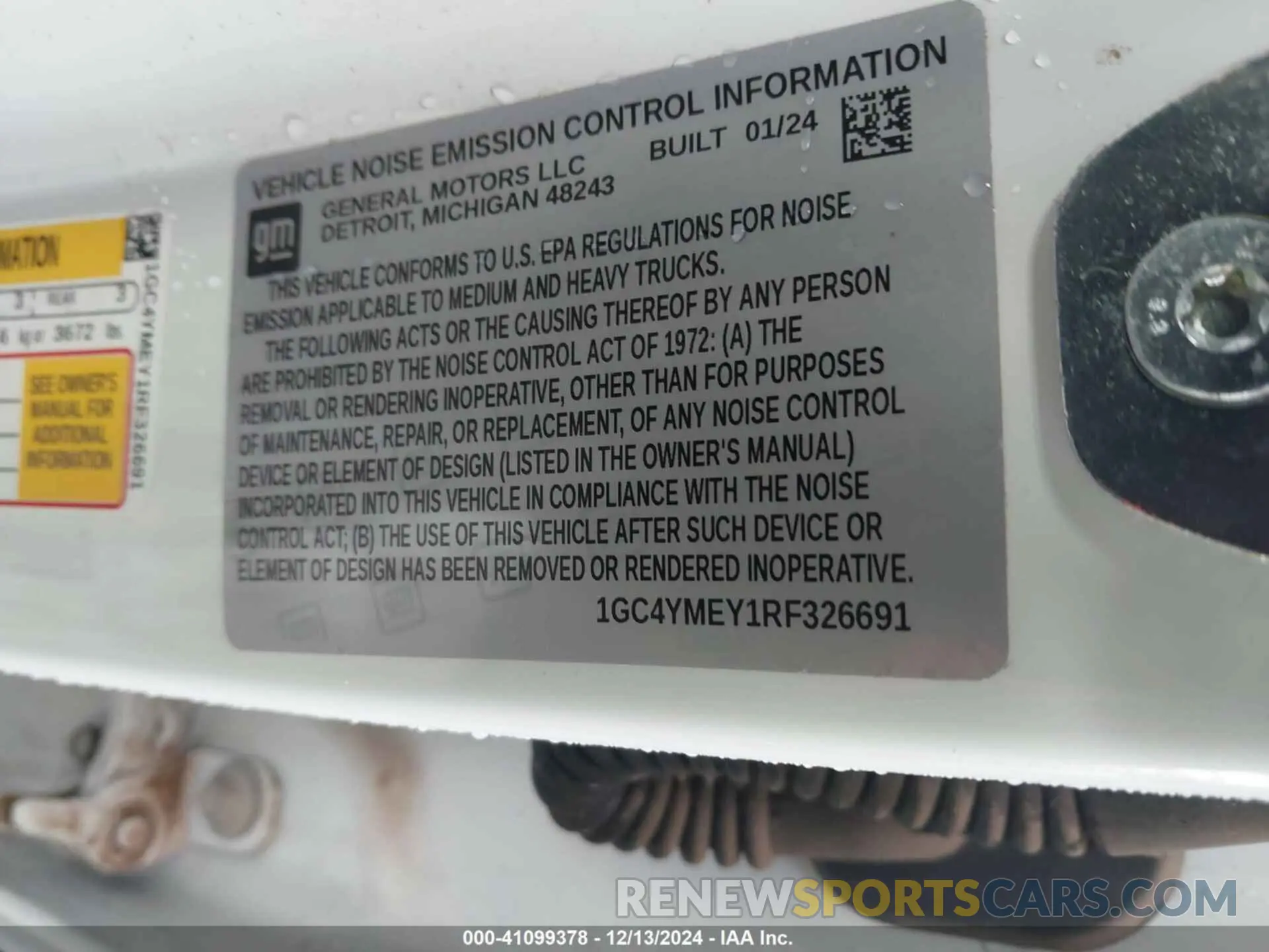 9 Фотография поврежденного автомобиля 1GC4YMEY1RF326691 CHEVROLET SILVERADO 2500HD 2024