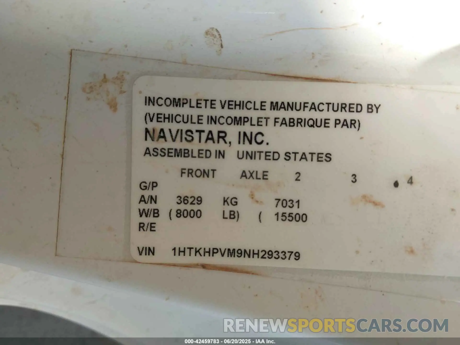 8 Photograph of a damaged car 1HTKHPVM9NH293379 CHEVROLET SILVERADO 4500HD 2022