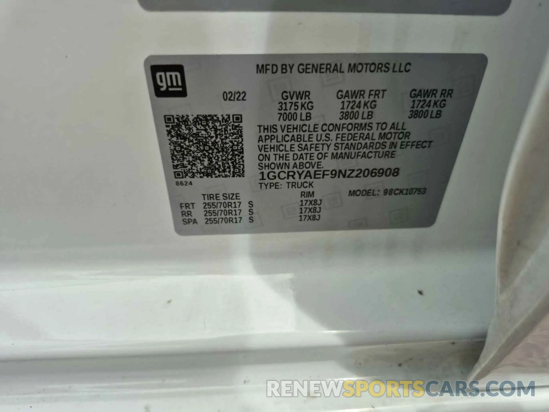 3 Фотография поврежденного автомобиля 1GCRYAEF9NZ206908 CHEVROLET SILVERADO LTD 2022
