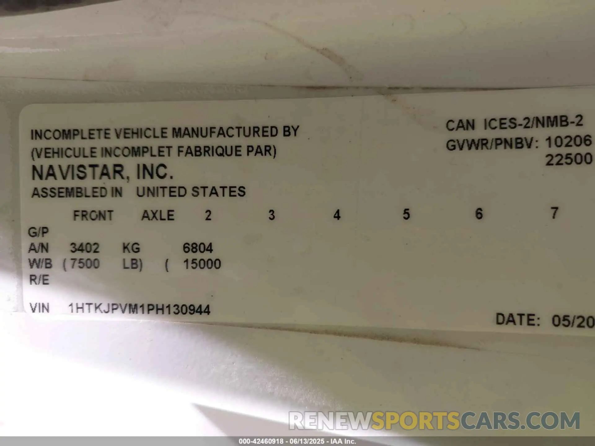 8 Photograph of a damaged car 1HTKJPVM1PH130944 CHEVROLET SILVERADO MD 2023