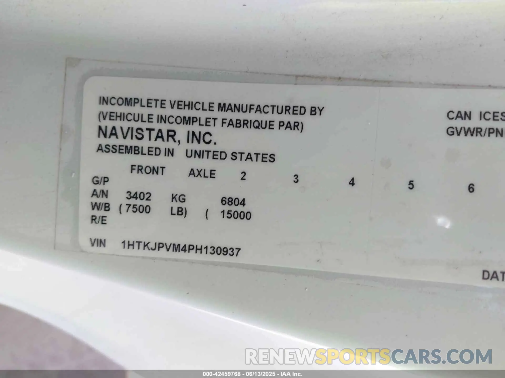 8 Photograph of a damaged car 1HTKJPVM4PH130937 CHEVROLET SILVERADO MD 2023