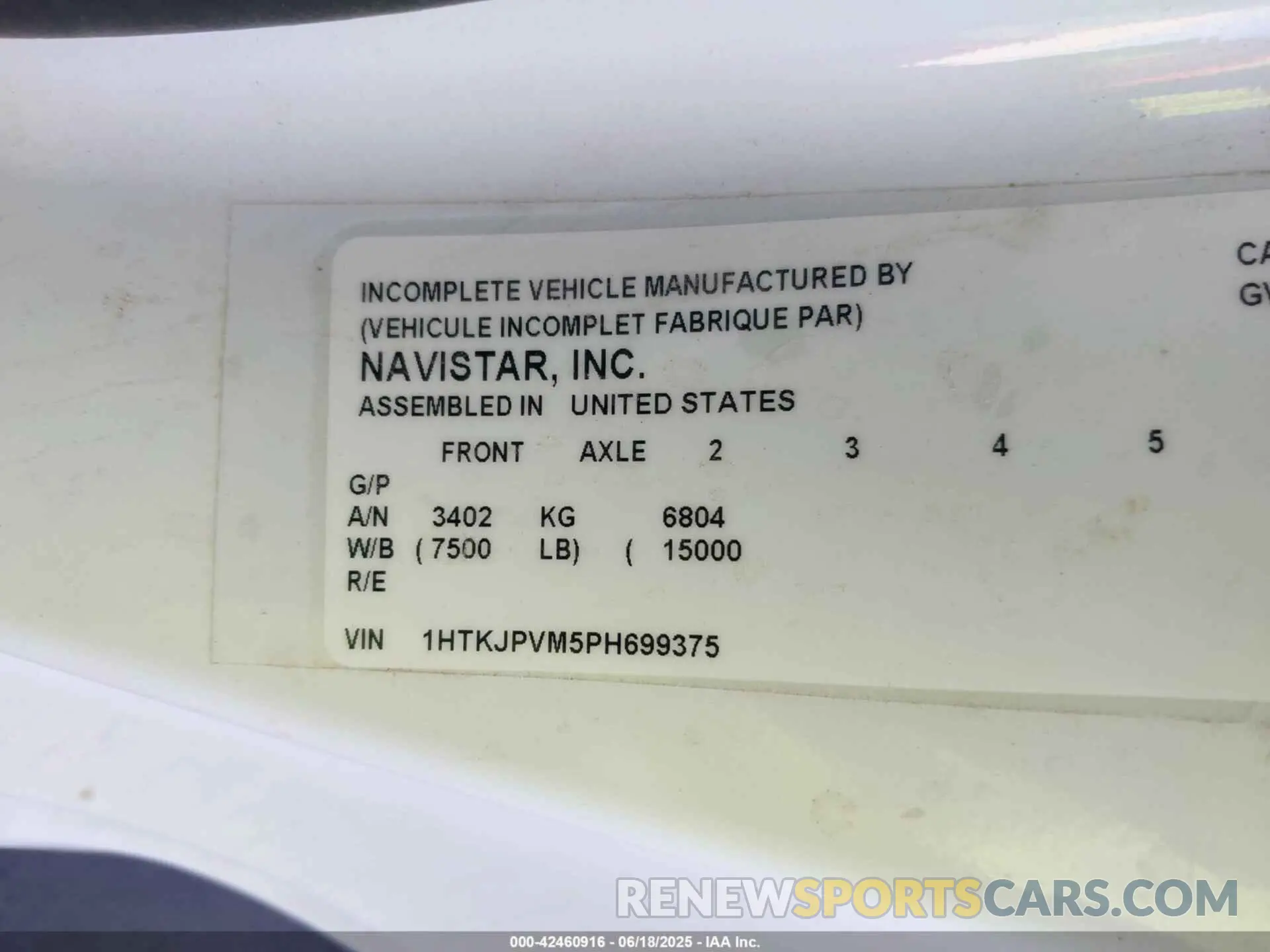 8 Photograph of a damaged car 1HTKJPVM5PH699375 CHEVROLET SILVERADO MD 2023