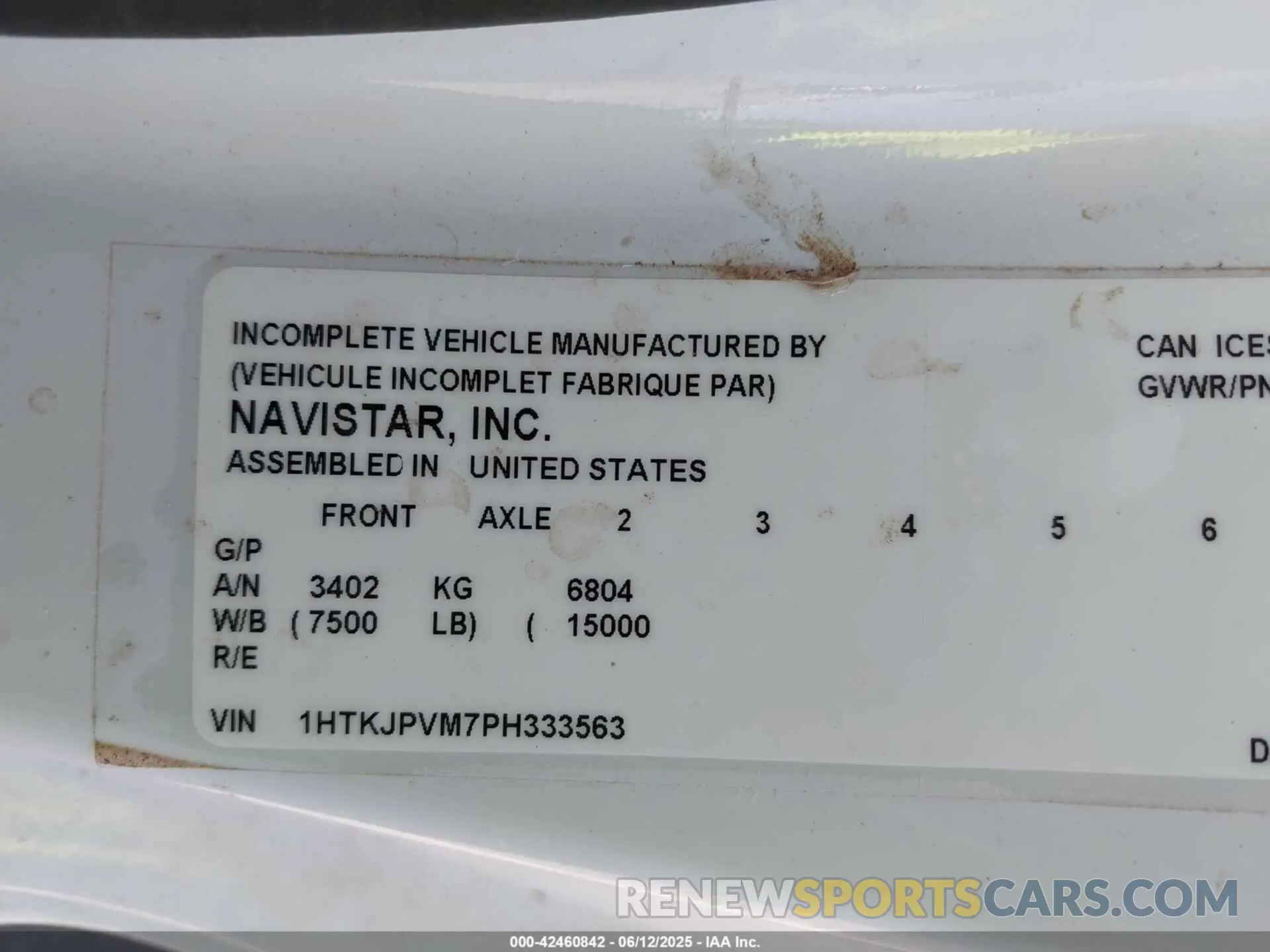 8 Photograph of a damaged car 1HTKJPVM7PH333563 CHEVROLET SILVERADO MD 2023