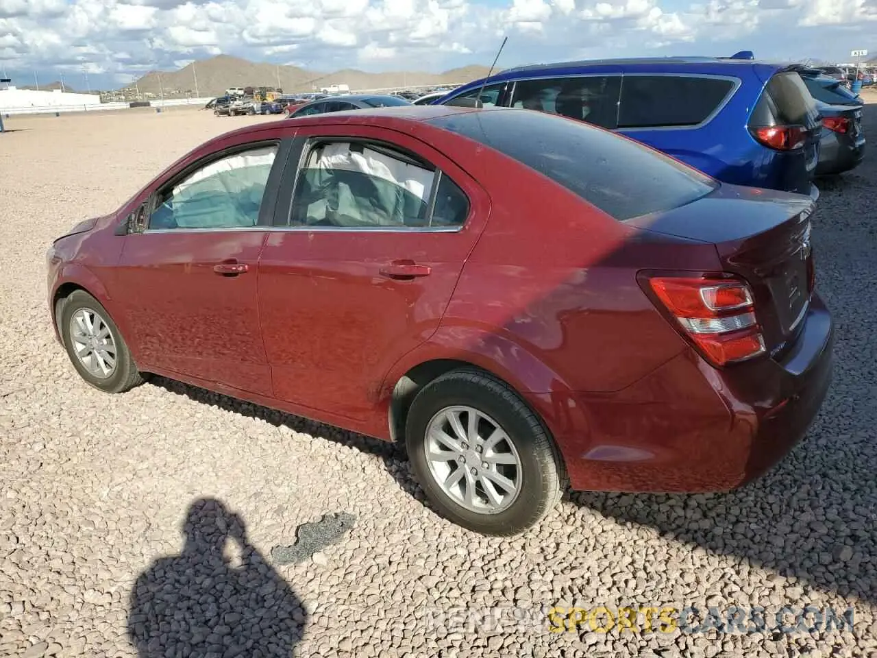 2 Photograph of a damaged car 1G1JD5SB5K4108347 CHEVROLET SONIC 2019
