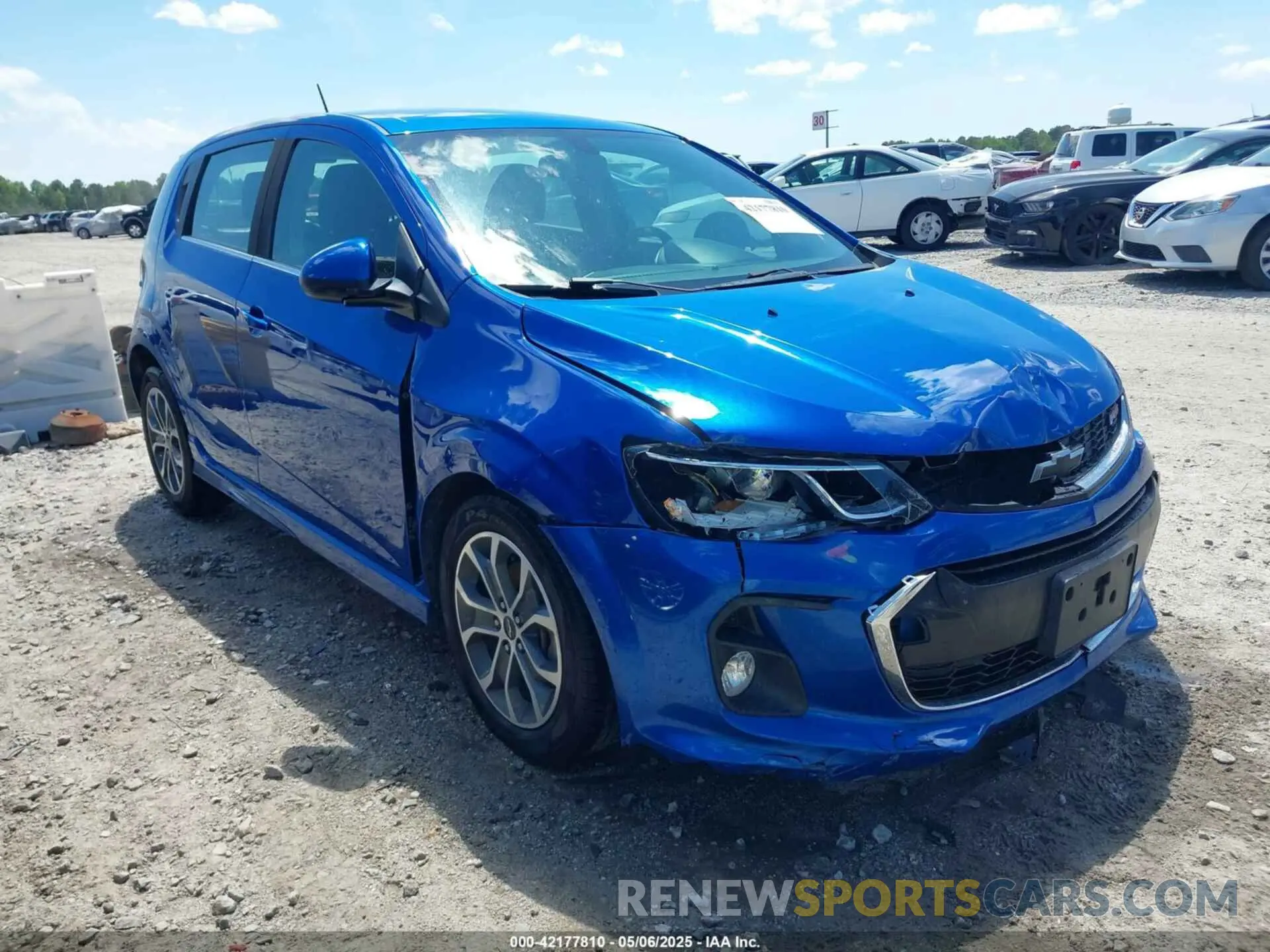 1 Photograph of a damaged car 1G1JD6SB0K4138765 CHEVROLET SONIC 2019