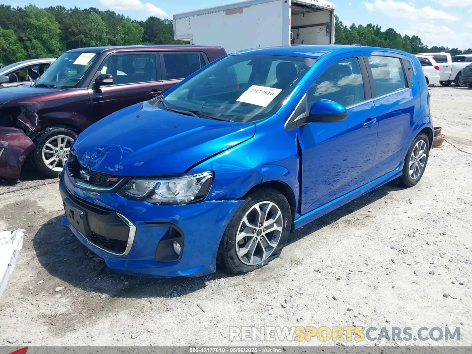 2 Photograph of a damaged car 1G1JD6SB0K4138765 CHEVROLET SONIC 2019