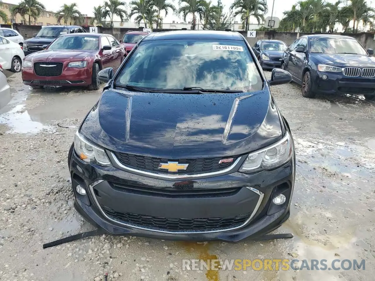 5 Photograph of a damaged car 1G1JD6SB6K4134106 CHEVROLET SONIC 2019