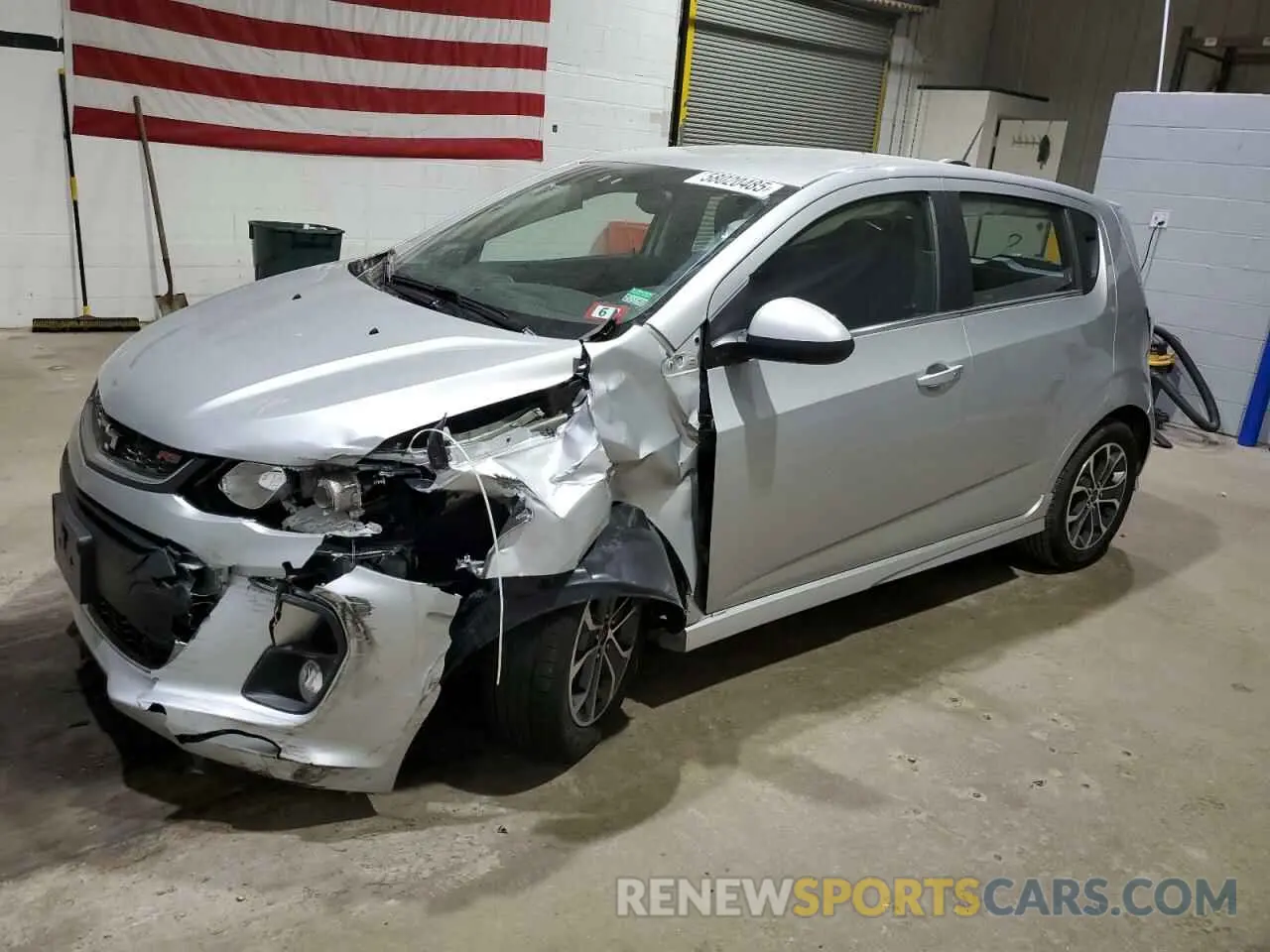 1 Photograph of a damaged car 1G1JD6SB8K4138545 CHEVROLET SONIC 2019