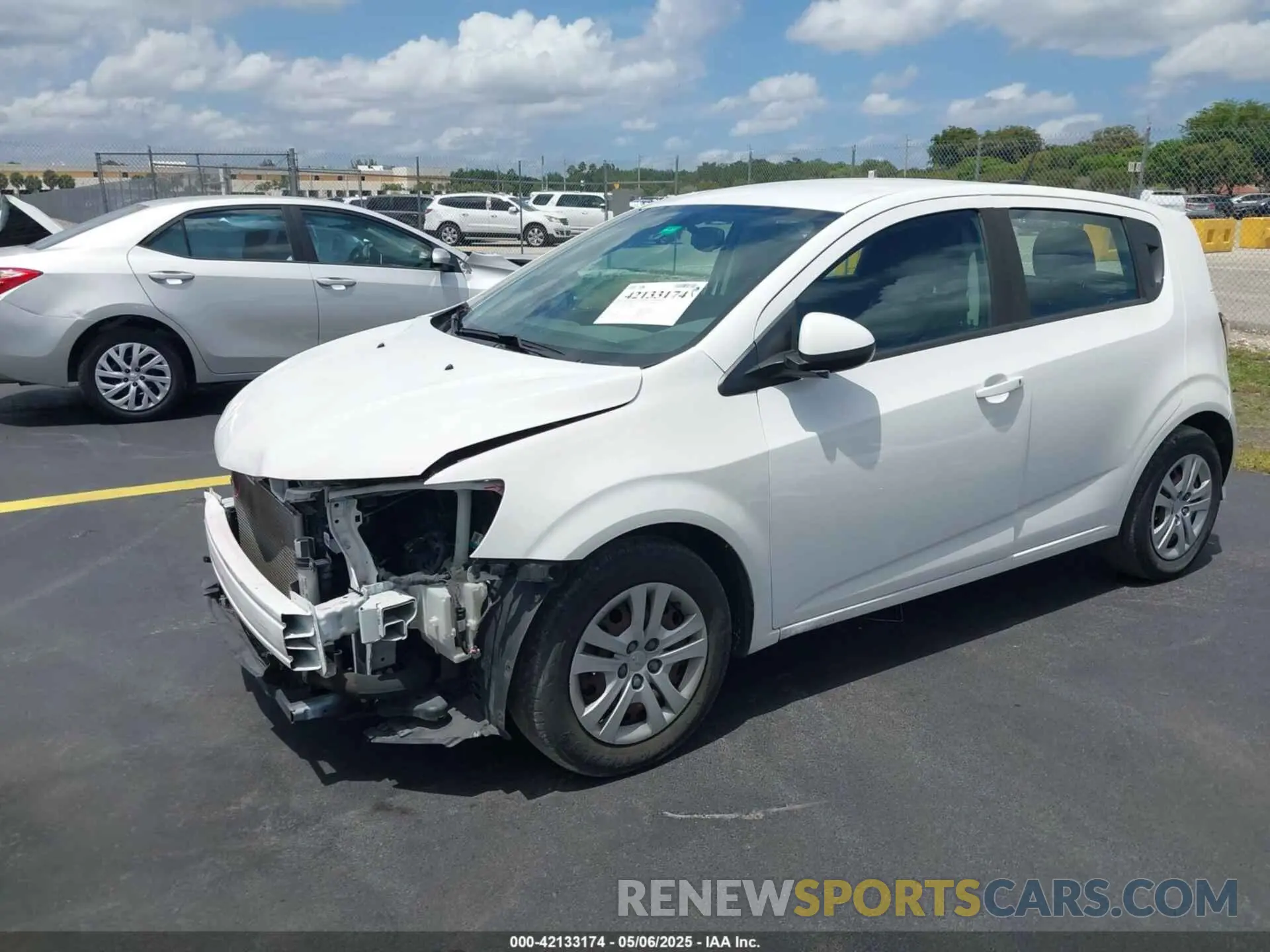 2 Photograph of a damaged car 1G1JG6SB9K4142045 CHEVROLET SONIC 2019