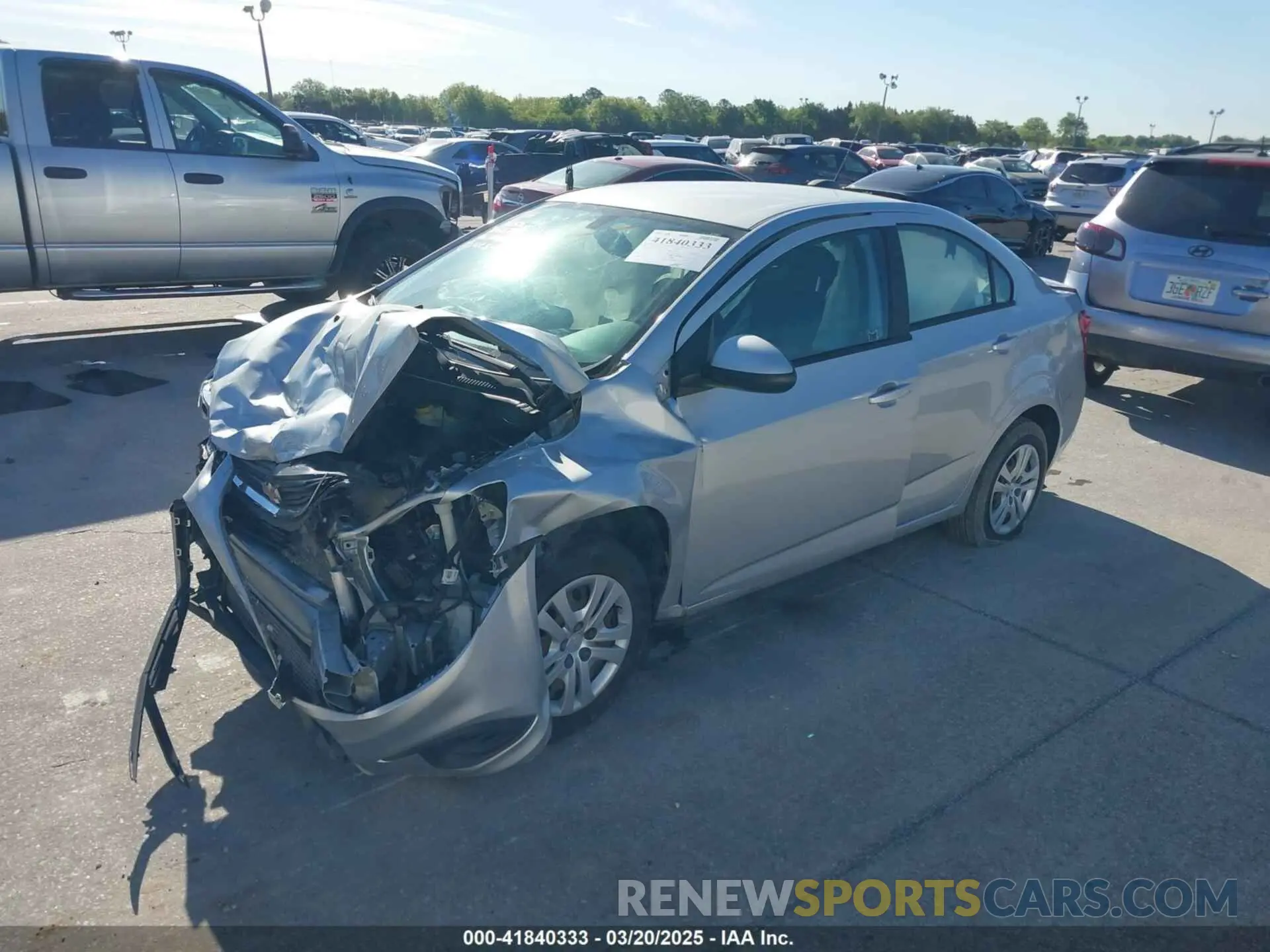 2 Photograph of a damaged car 1G1JB5SB0L4100812 CHEVROLET SONIC 2020
