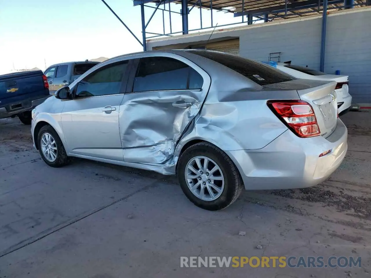 2 Photograph of a damaged car 1G1JD5SB1L4103874 CHEVROLET SONIC 2020