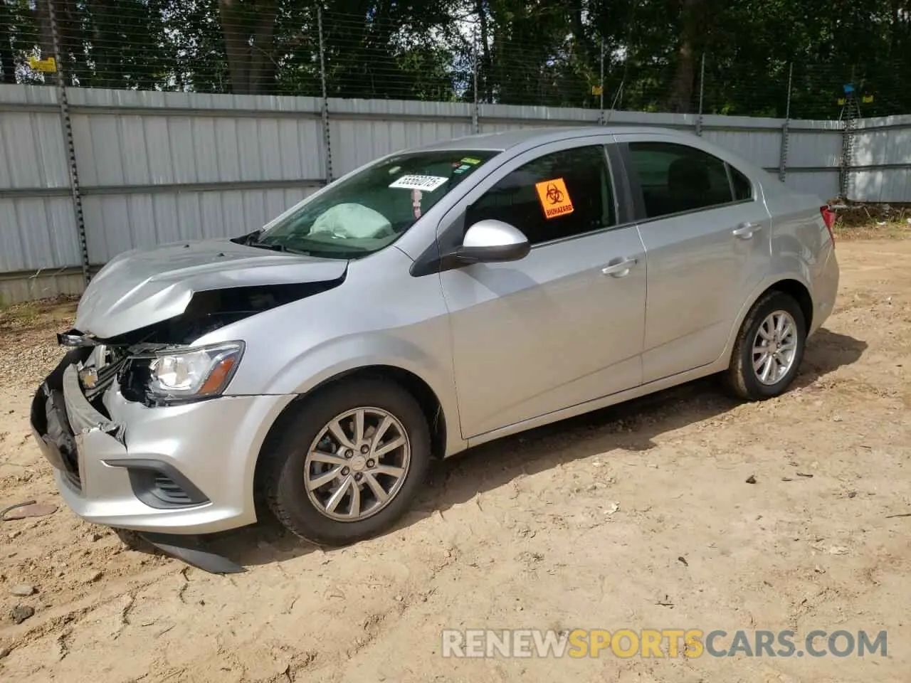 1 Photograph of a damaged car 1G1JD5SB3L4101575 CHEVROLET SONIC 2020