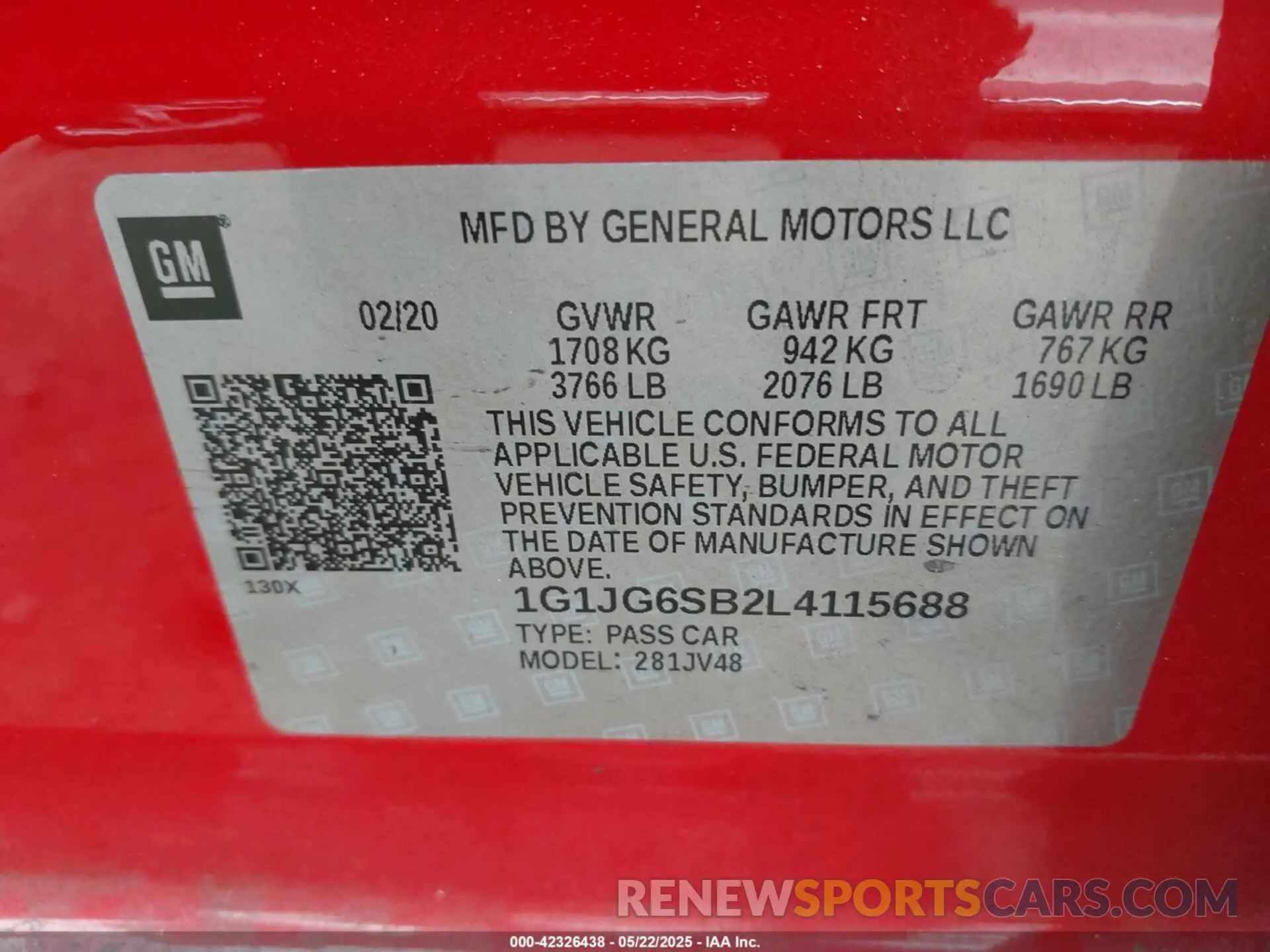 9 Фотография поврежденного автомобиля 1G1JG6SB2L4115688 CHEVROLET SONIC 2020