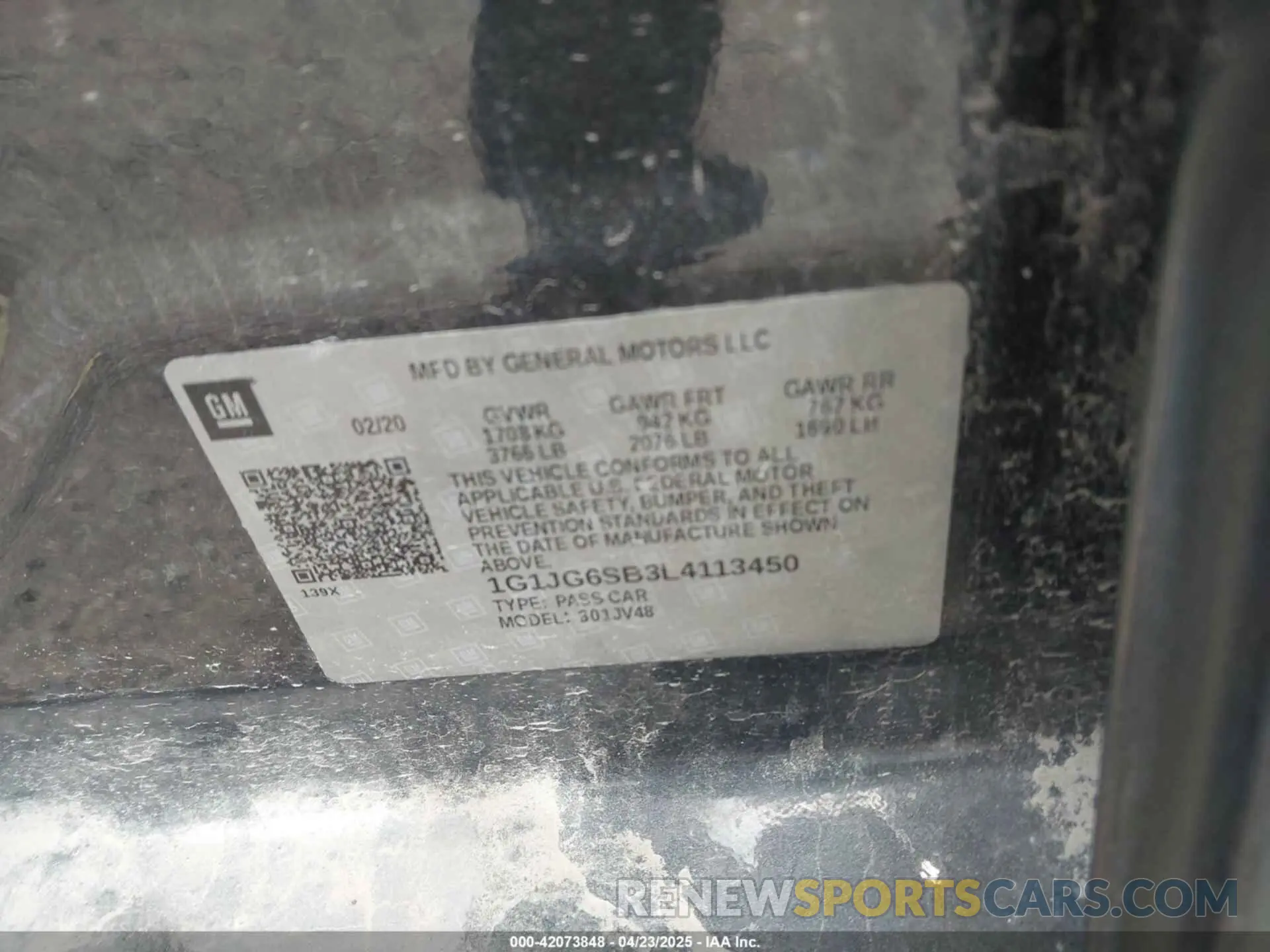 9 Фотография поврежденного автомобиля 1G1JG6SB3L4113450 CHEVROLET SONIC 2020