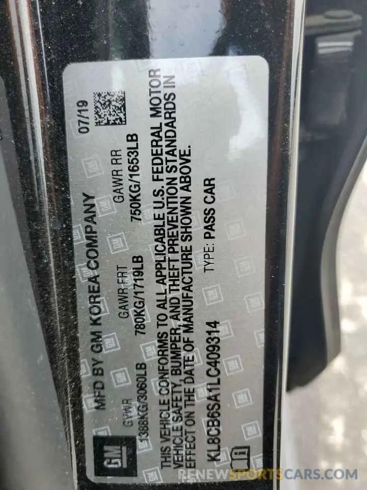 12 Фотография поврежденного автомобиля KL8CB6SA1LC409314 CHEVROLET SPARK 2020