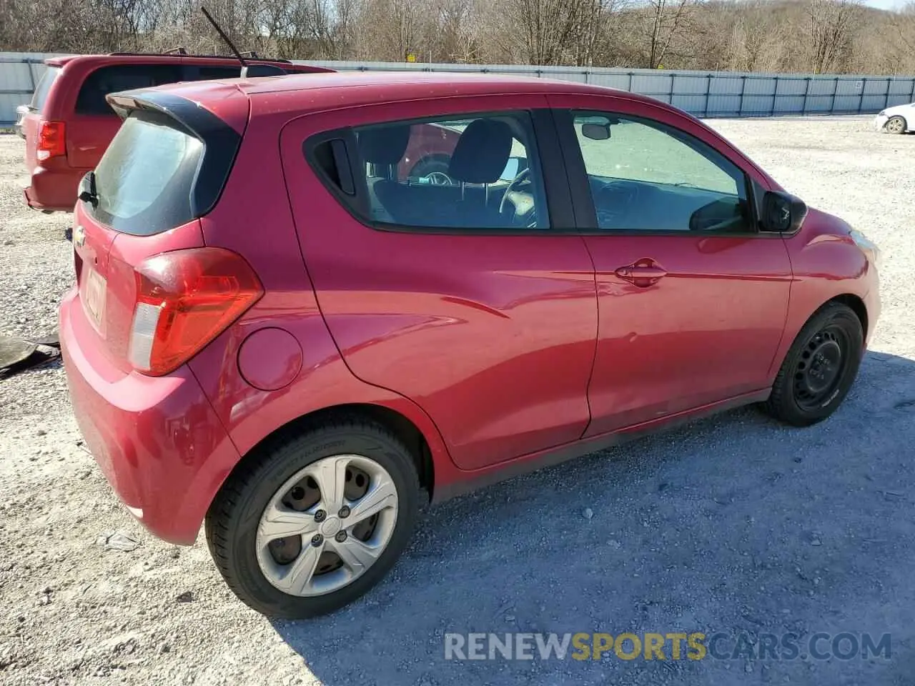 3 Photograph of a damaged car KL8CB6SA2LC406874 CHEVROLET SPARK 2020