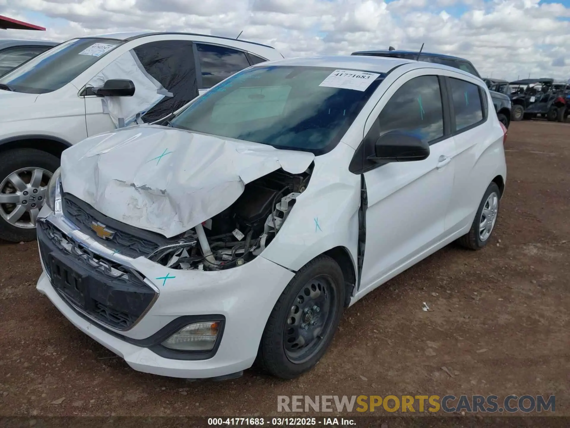2 Фотография поврежденного автомобиля KL8CB6SA3LC411730 CHEVROLET SPARK 2020