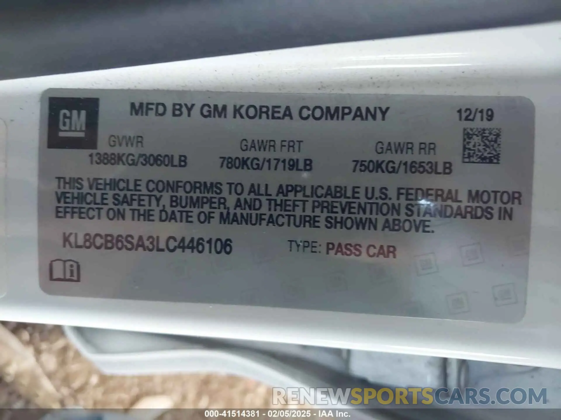 9 Photograph of a damaged car KL8CB6SA3LC446106 CHEVROLET SPARK 2020