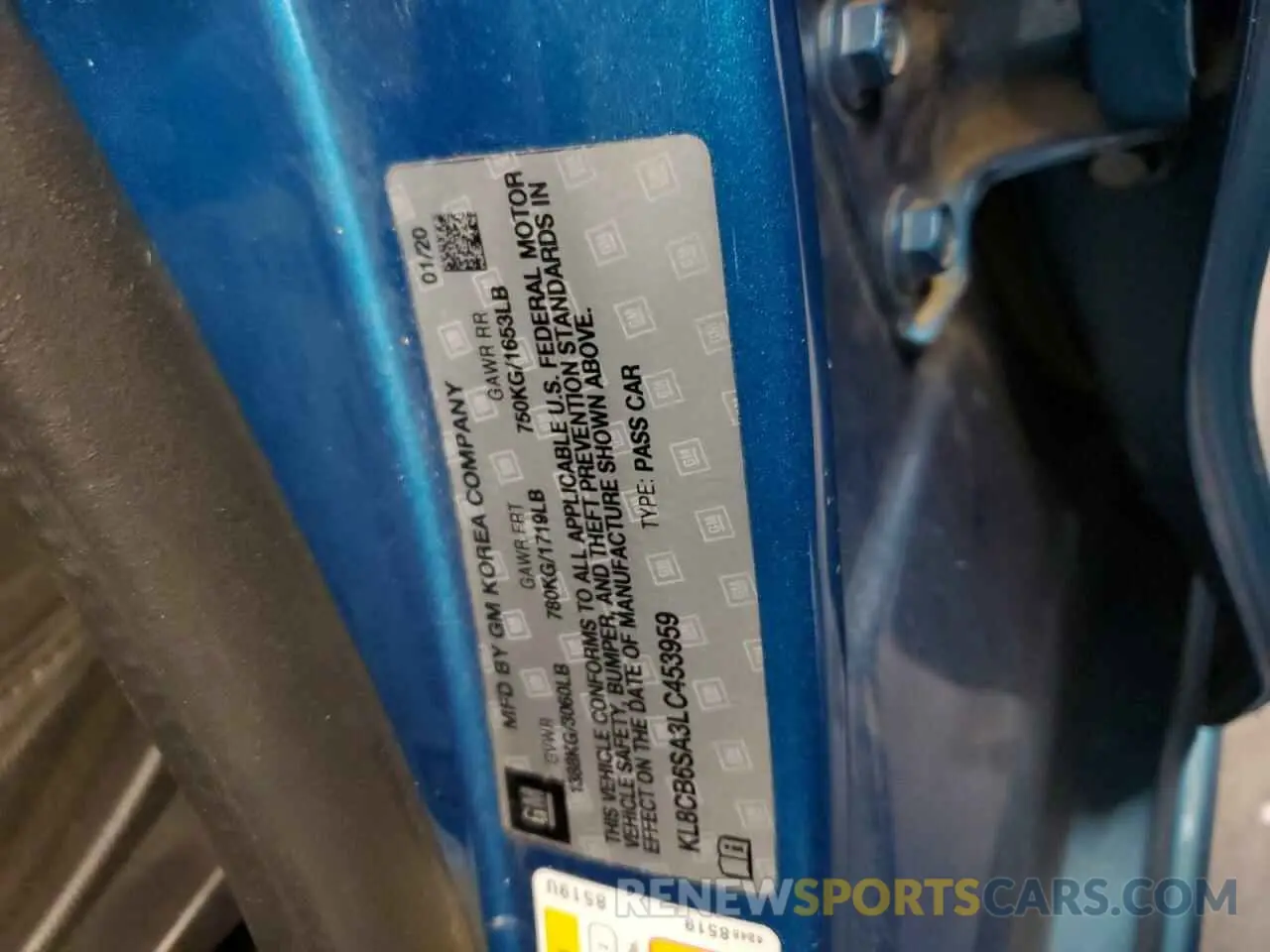 13 Фотография поврежденного автомобиля KL8CB6SA3LC453959 CHEVROLET SPARK 2020