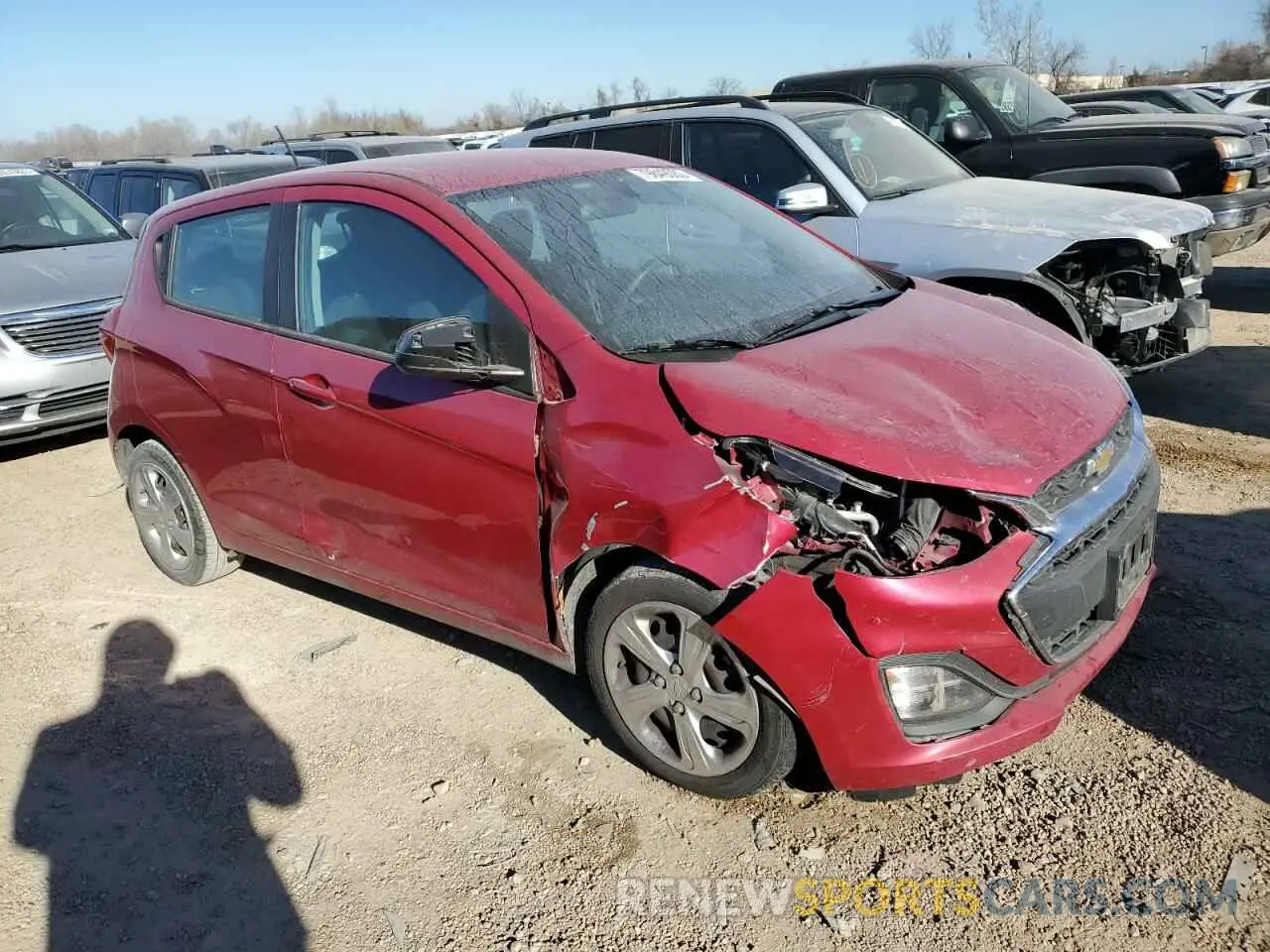 4 Фотография поврежденного автомобиля KL8CB6SA3LC473130 CHEVROLET SPARK 2020