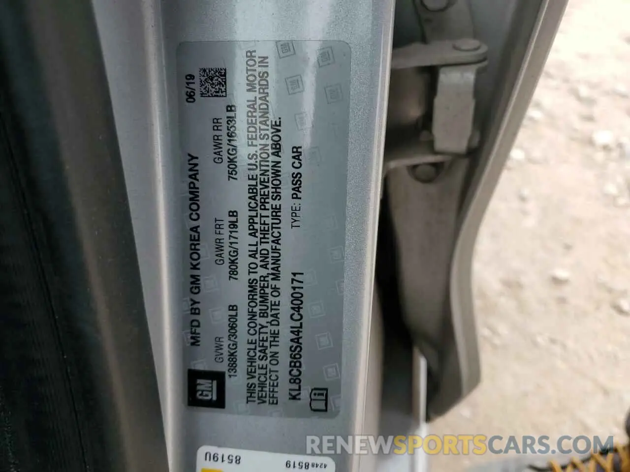 13 Фотография поврежденного автомобиля KL8CB6SA4LC400171 CHEVROLET SPARK 2020
