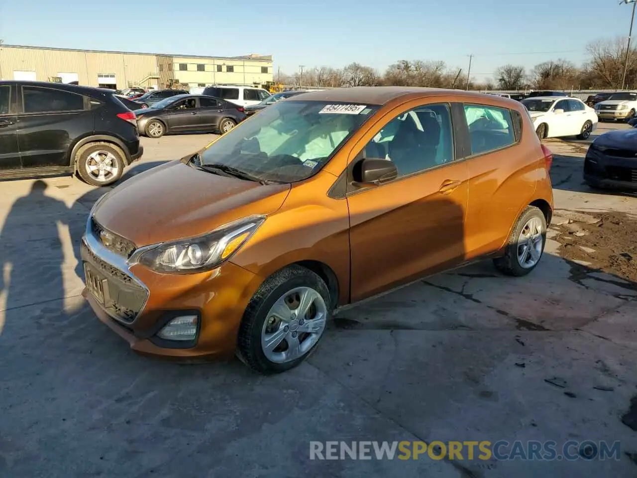 1 Photograph of a damaged car KL8CB6SA4LC473640 CHEVROLET SPARK 2020